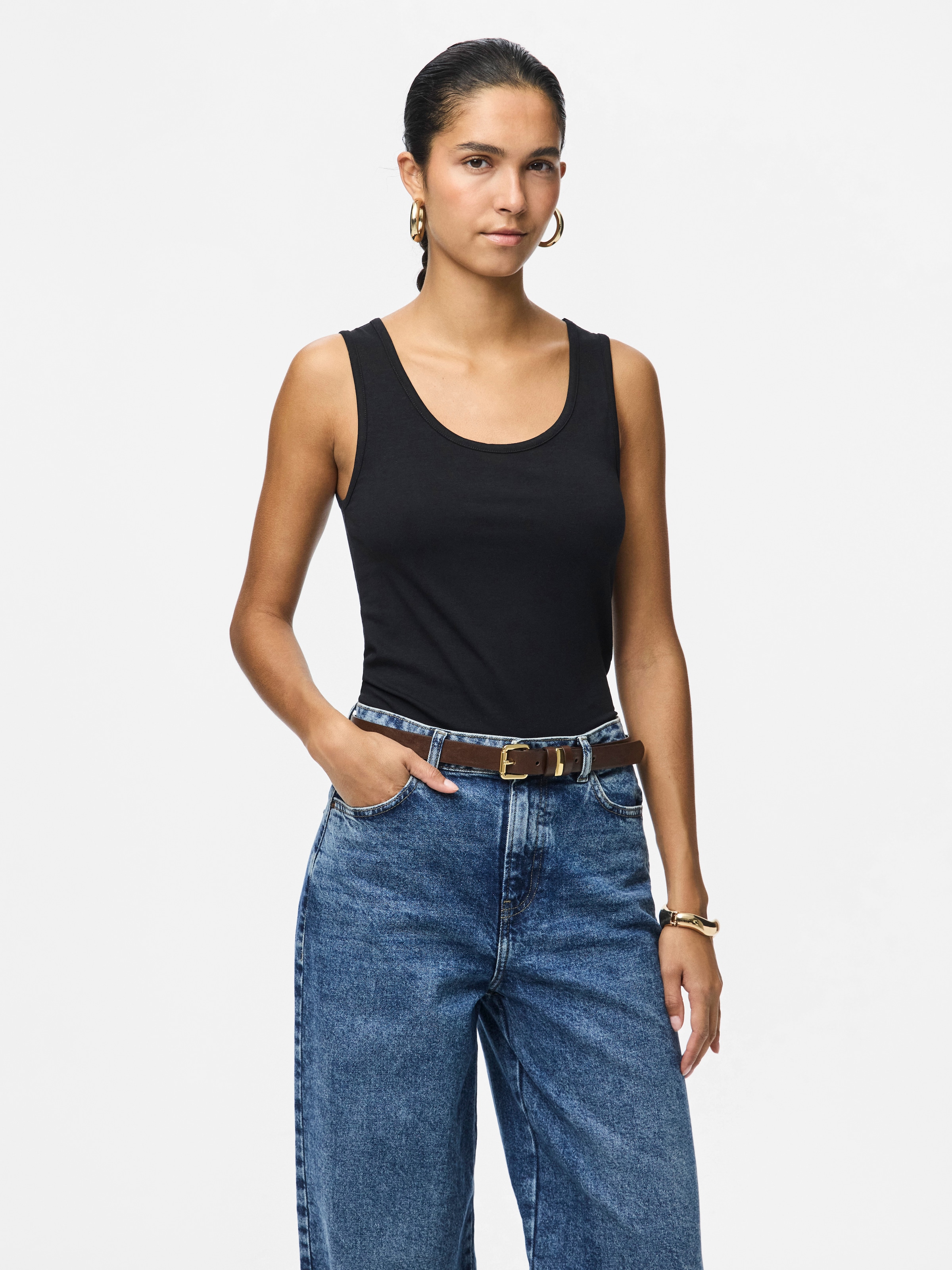 pieces Tanktop »PCAMELIA TANK TOP 2-PACK JRS NOOS BC« 2er-Pack,  mit klassischen Farben