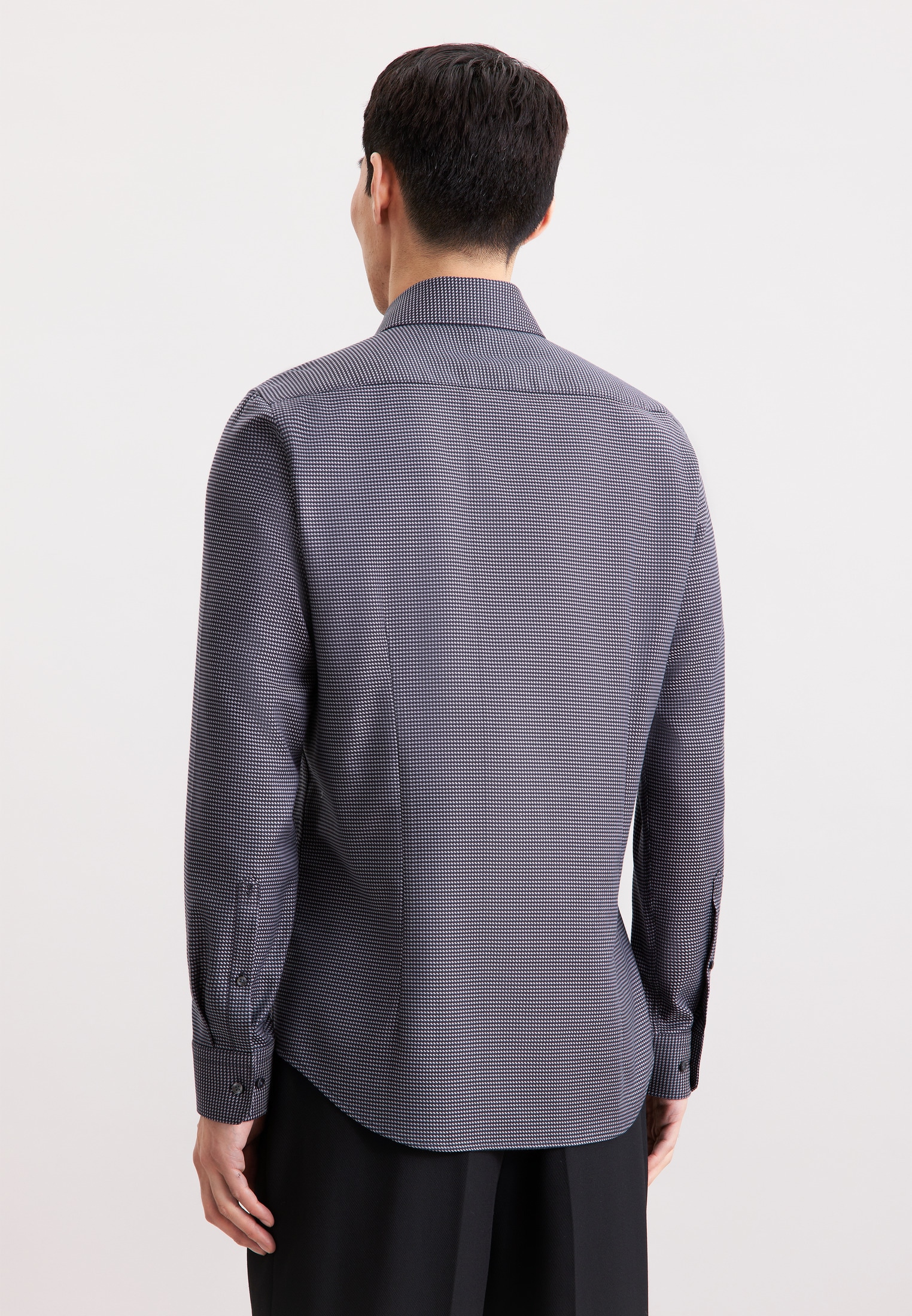 seidensticker Businesshemd »Schwarze Rose« Shaped 1/1 Kentkragen Pepita