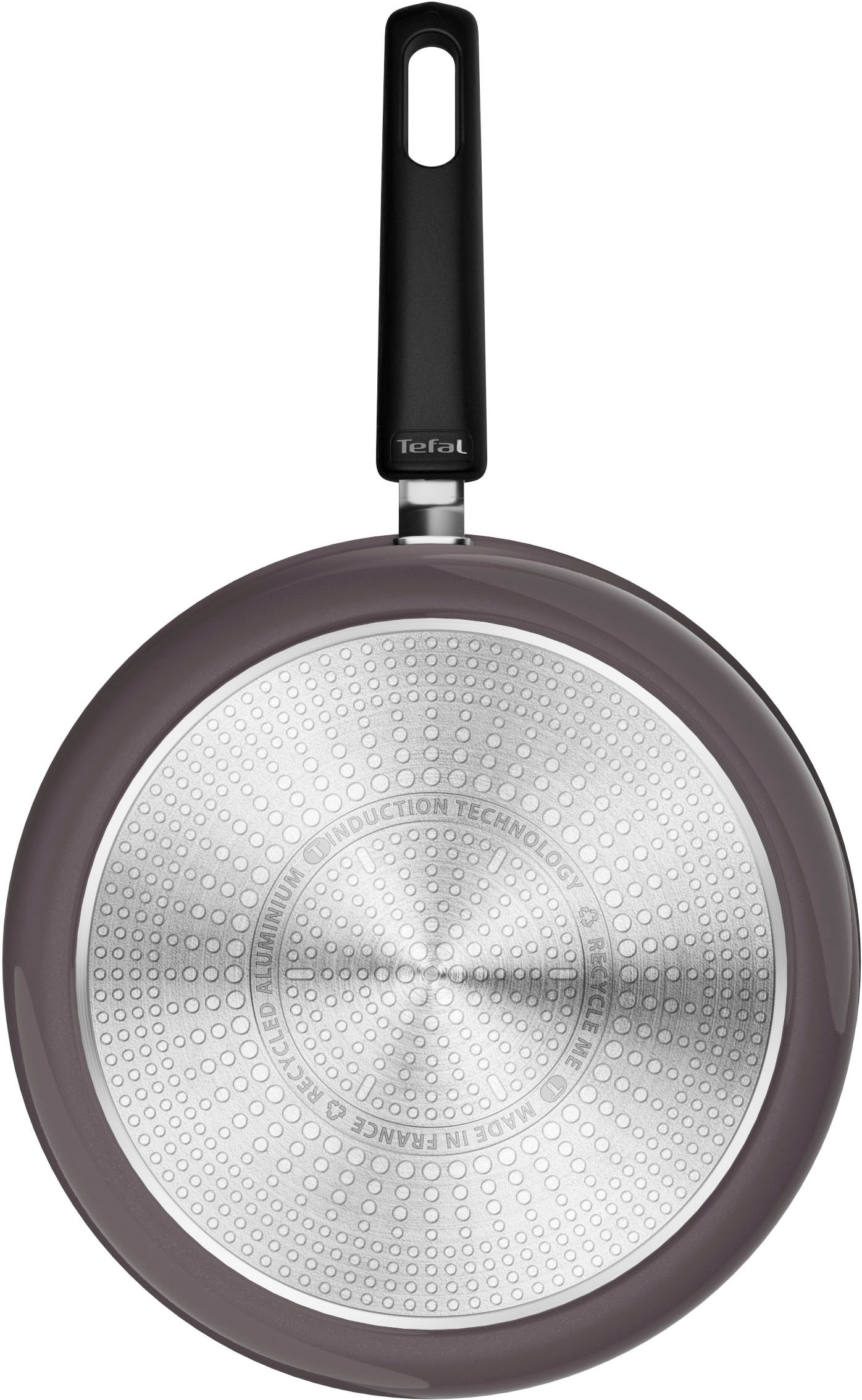 Tefal Schmorpfanne »Ceramic Control Grey« Aluminium 1 Schmorpfanne 24 cm inkl. Glasdeckel,  Keramikbeschichtung, Induktion, Thermo-Signal Temperaturanzeiger