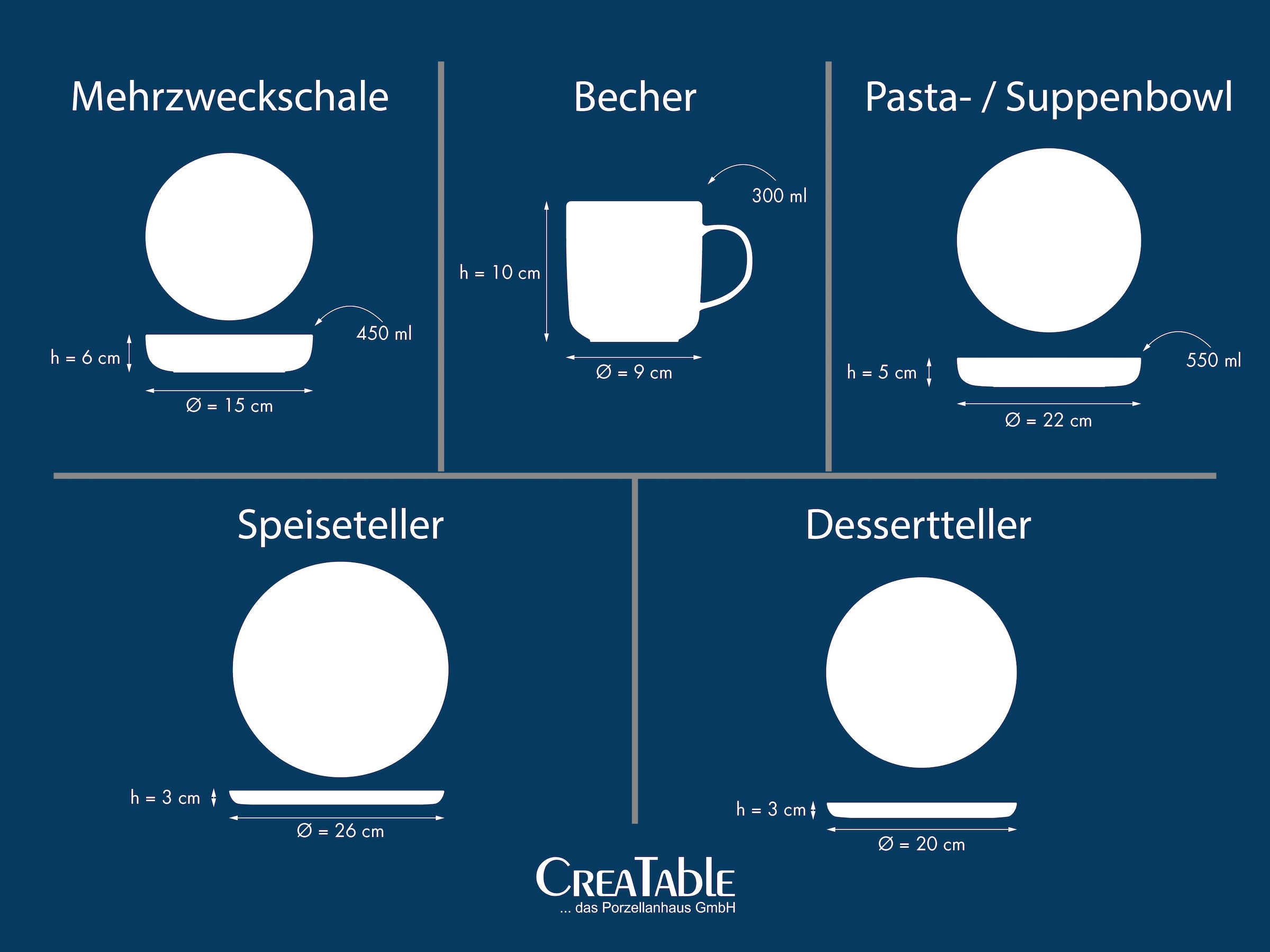 CreaTable Kombiservice »Nordic Festive, Service 10-tlg.« Minimalistisches Design, Dezente goldene Akzente