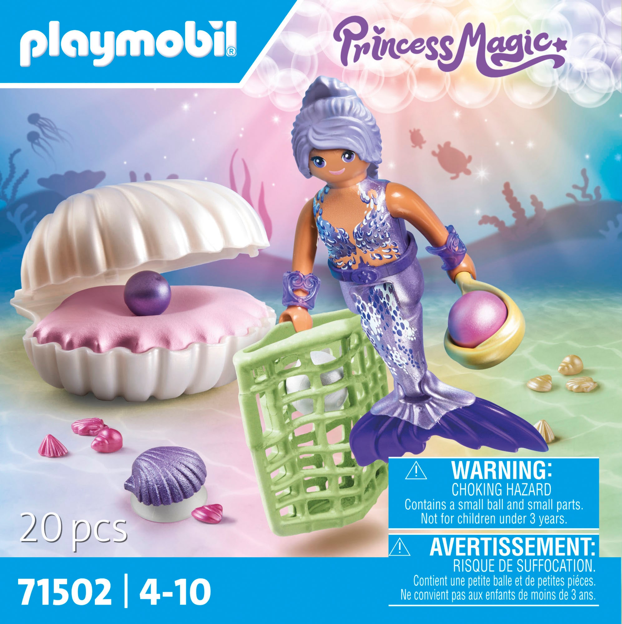 Playmobil® Konstruktions-Spielset »Meerjungfrau mit Perlmuschel (71502), Princess Magic«, (20 St.), Made in Europe