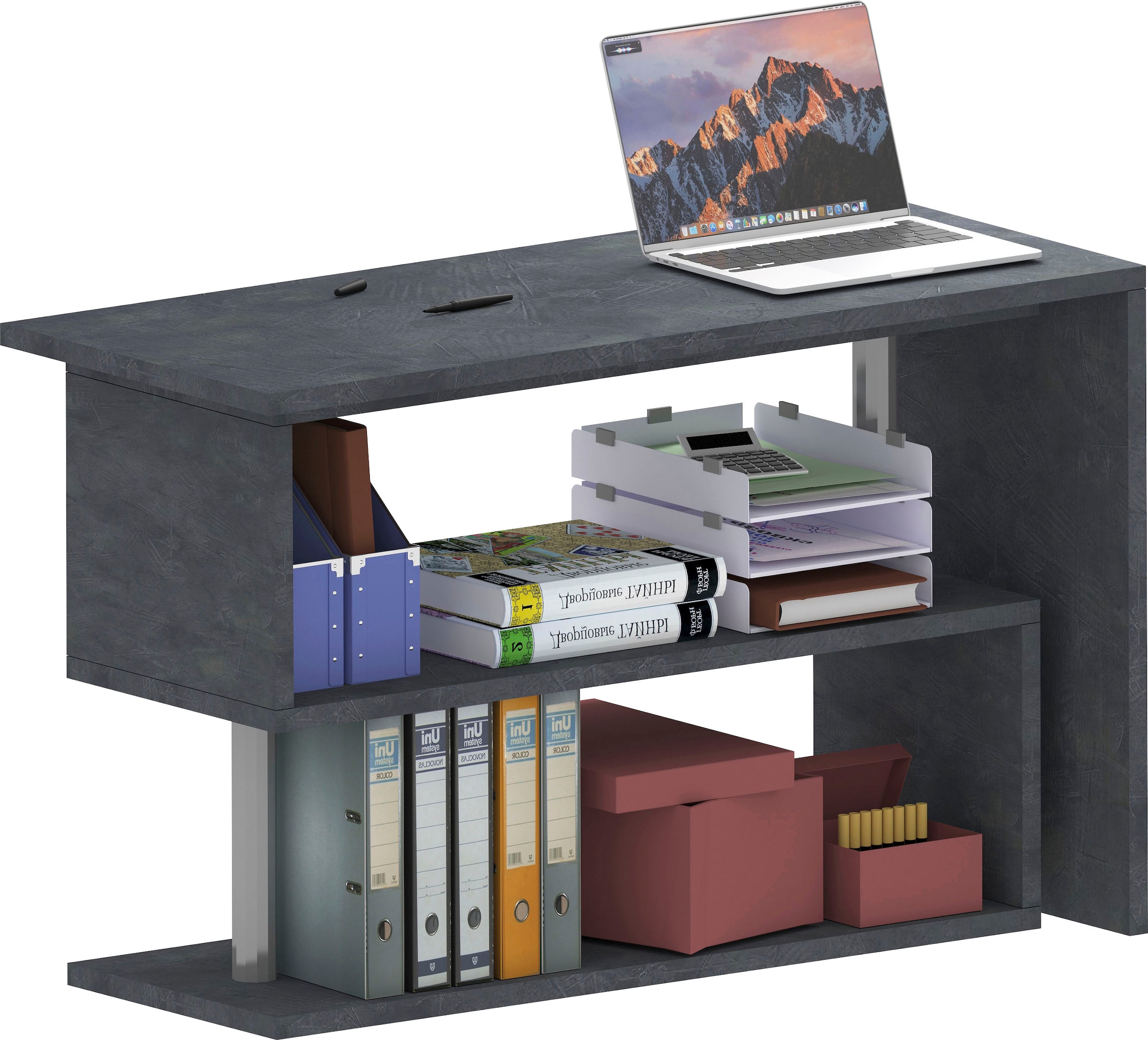 INOSIGN Schreibtisch »Volta, Made in Italy« multifunktional - als Computertisch, Eckschreibtisch oder Sideboard