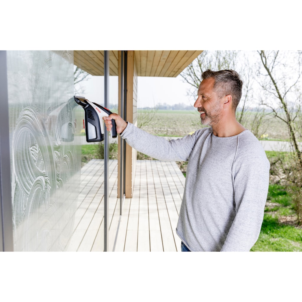 Bosch Home & Garden Akku-Fenstersauger »GlassVac Solo Plus«, inkl. Saugkopf, Spray-Applikationsflasche, Micro-USB-Kabel