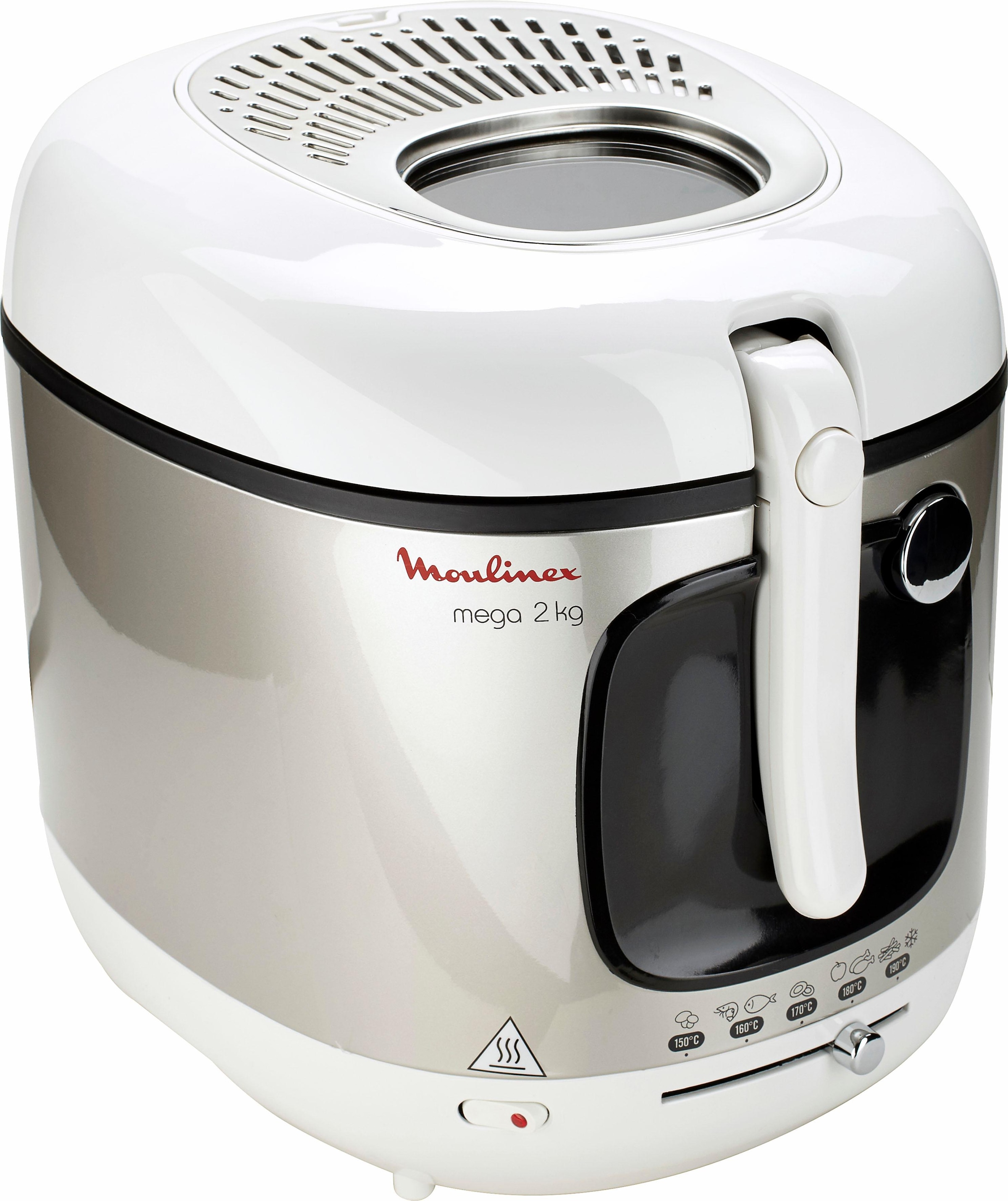 Moulinex Fritteuse »AM4800 Mega«, 2100 W, Kapazität 2 kg, für 8 Personen, Anti-Geruchs-Filter, knusprige Pommes