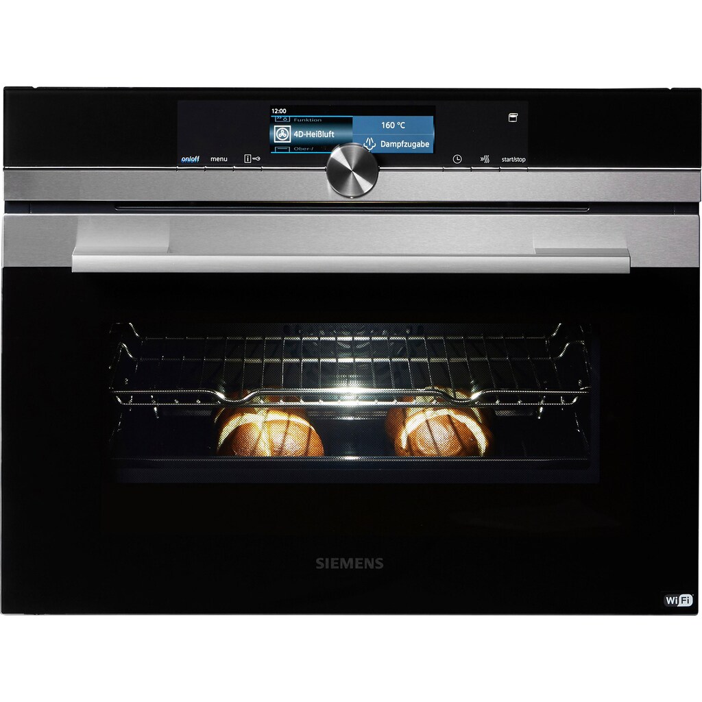 SIEMENS Dampfbackofen »CS658GRS7«, iQ700, CS658GRS7, mit 1-fach-Teleskopauszug, ecoClean Plus