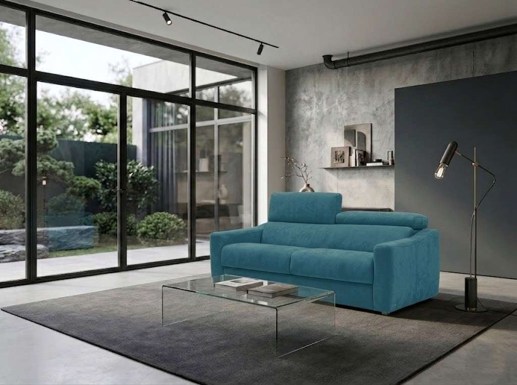 Egoitaliano Schlafsofa »STRIKE, Made in Italy-Designsofa mit Dauerschlaffunktion,Breite 195 cm« Bettsofa, Luxus-Microfaser Lederoptik mit verstellbaren Kopfstützen