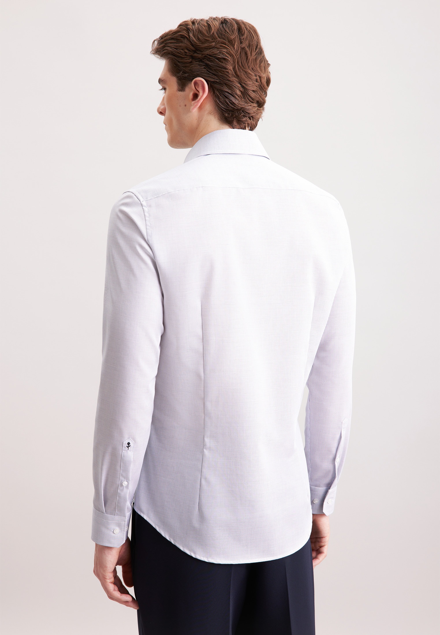 seidensticker Businesshemd »Schwarze Rose« Slim 1/1 Kentkragen Karo