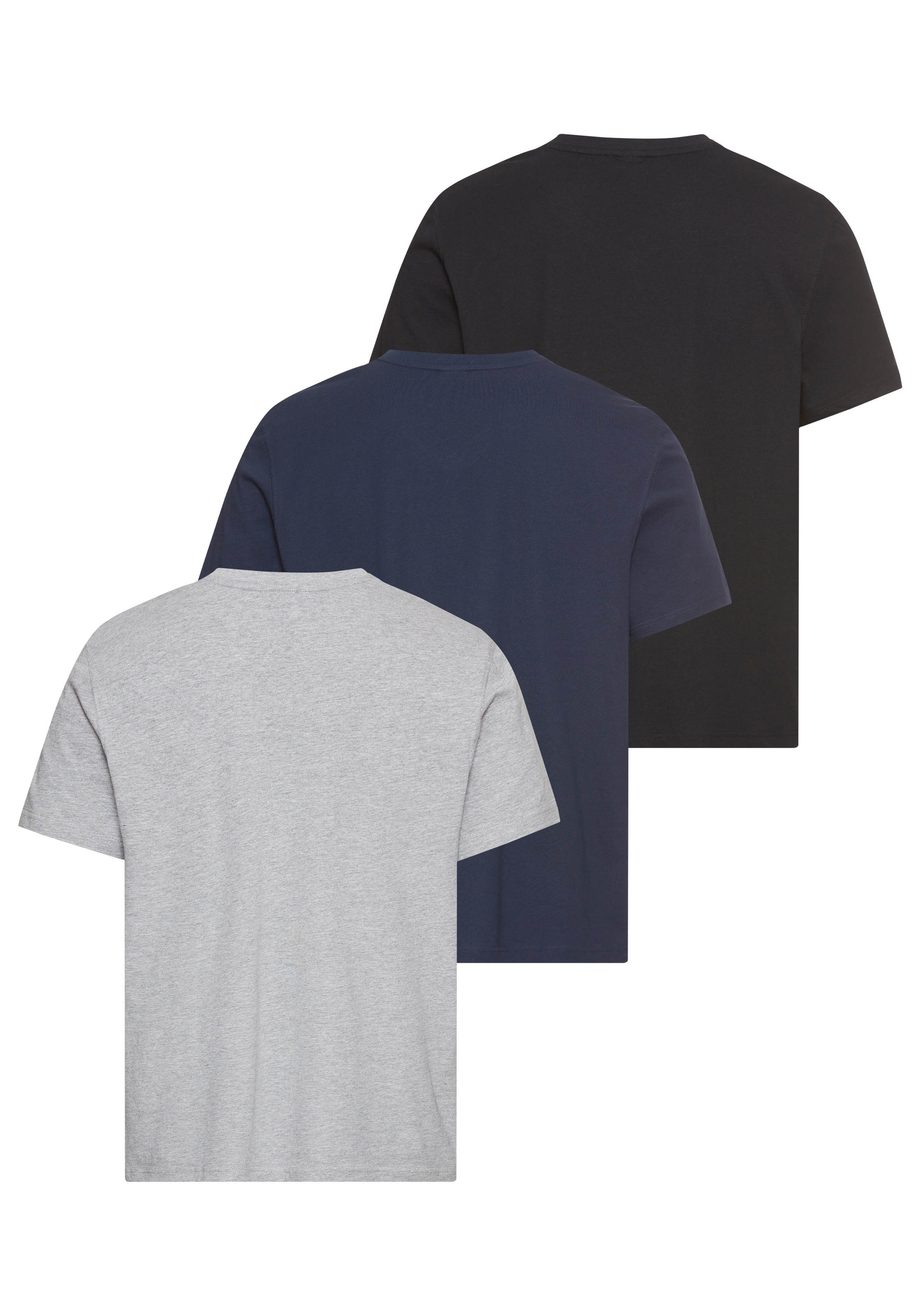 H.I.S V-Shirt, (3-er Pack), Kurzarm, Slim Fit, aus Baumwolle