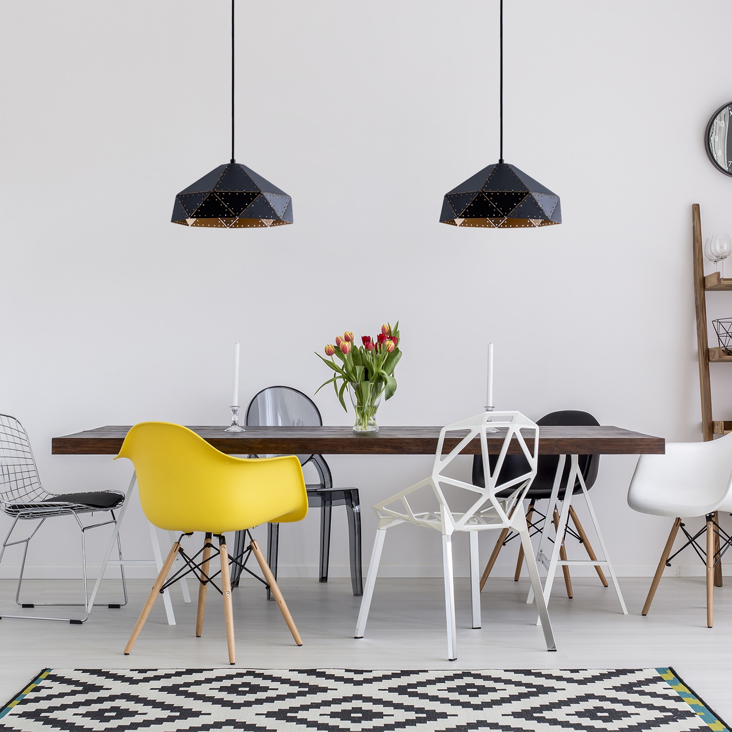 Paco Home Pendelleuchte »SAYID« E27 Hängelampe Esszimmer Esstischlampe Steampunk Lampe Textilkabel E27