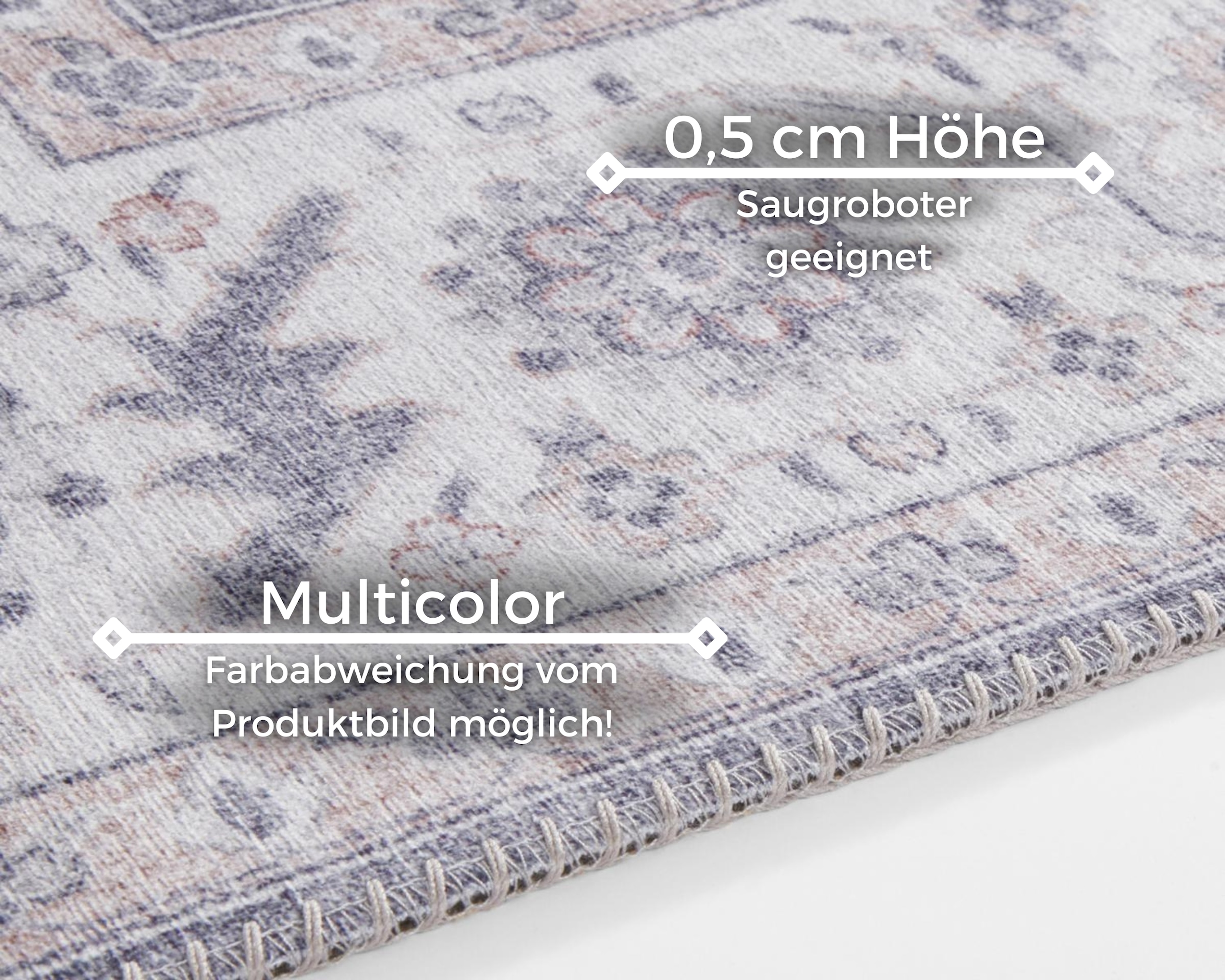 NOURISTAN Teppich »Anthea«, rechteckig, 5 mm Höhe, Orientalisch, Läufer, Vintage, Wohnzimmer, Schlafzimmer, Esszimmer