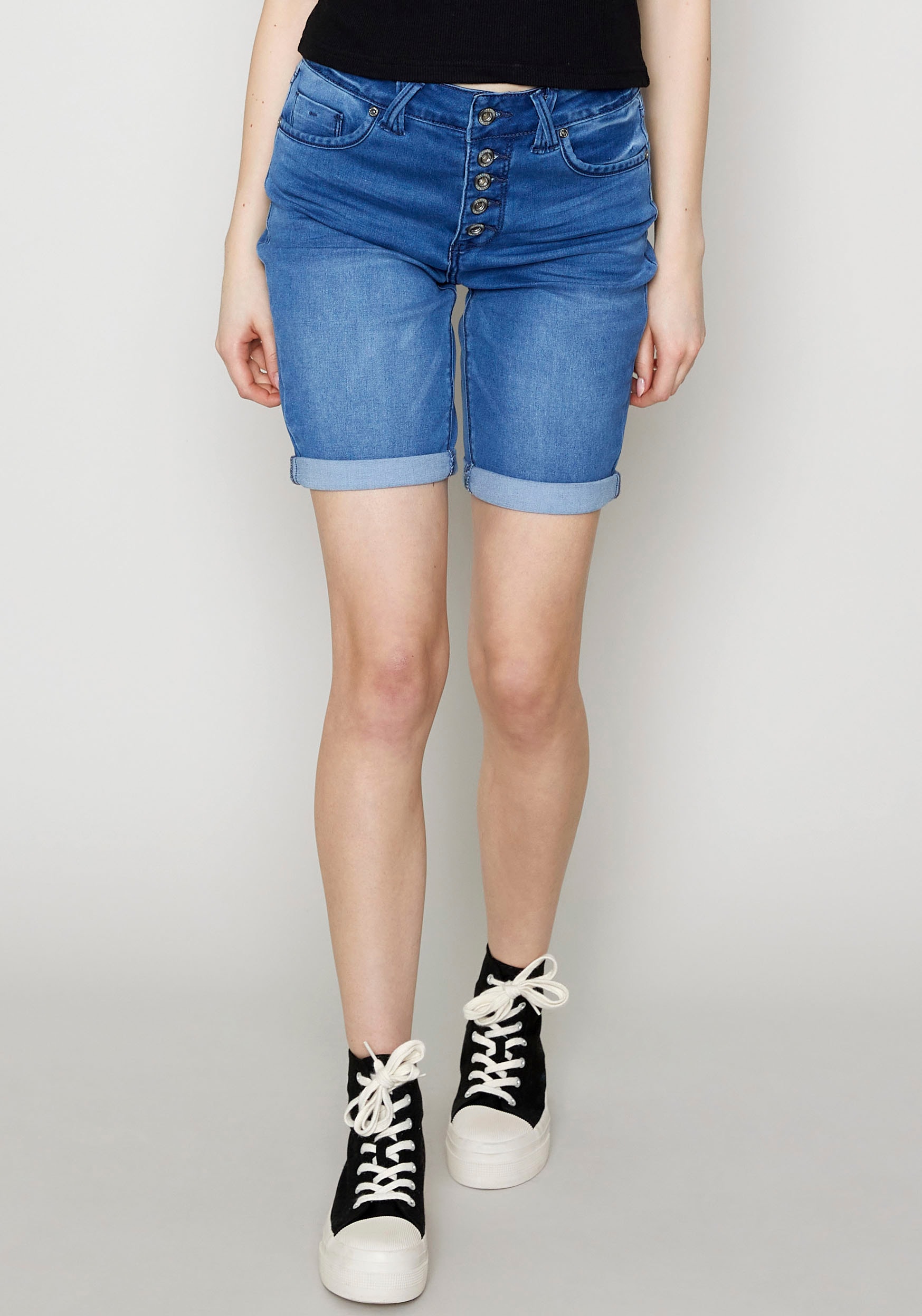 Jeansshorts »SH C JN Al44ma«, (1 tlg.), aus elastischem Denim