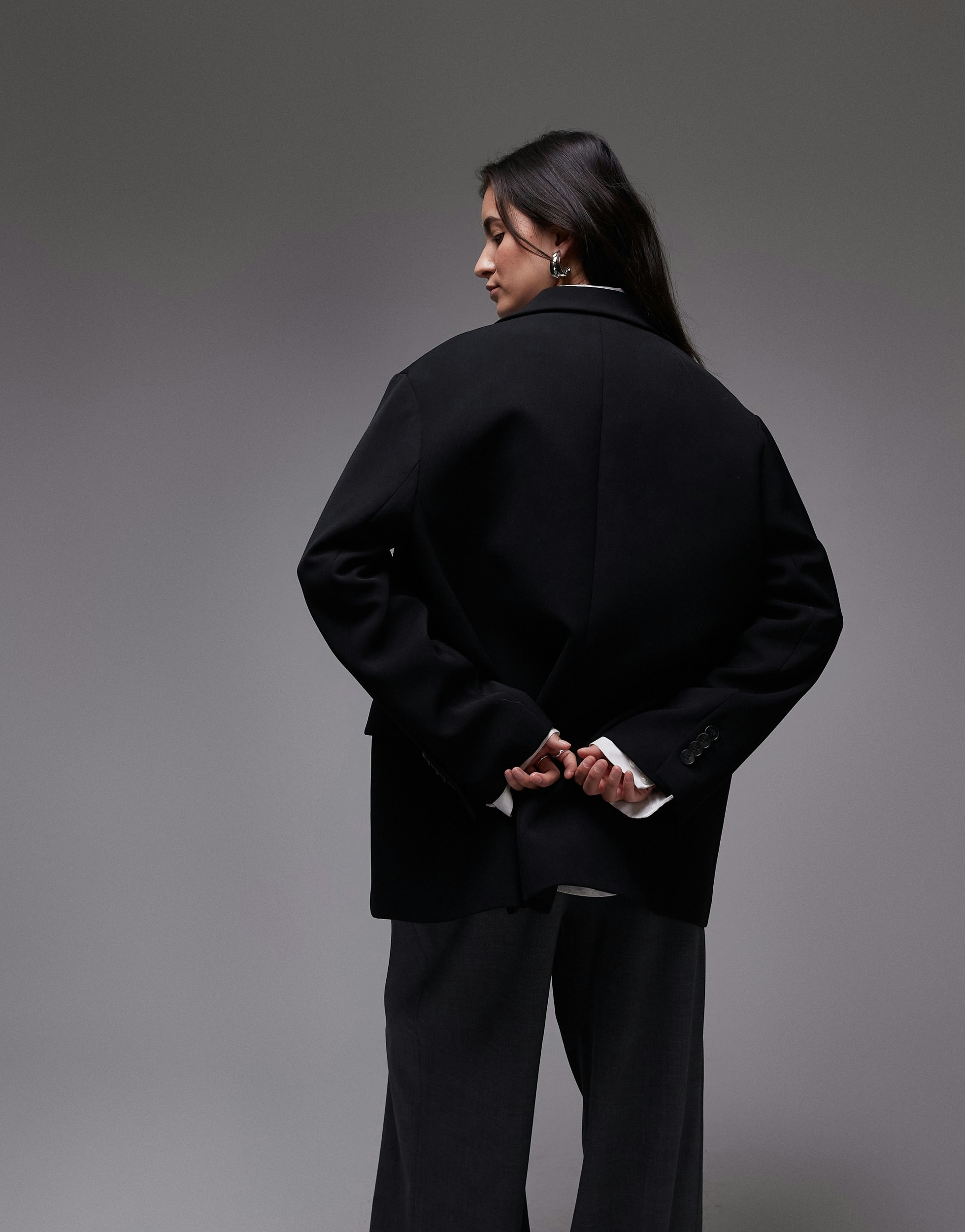 TOPSHOP Longblazer »TSLOUISE OVERSIZED BLAZER TLR NOOS« Polyester, oversize fit