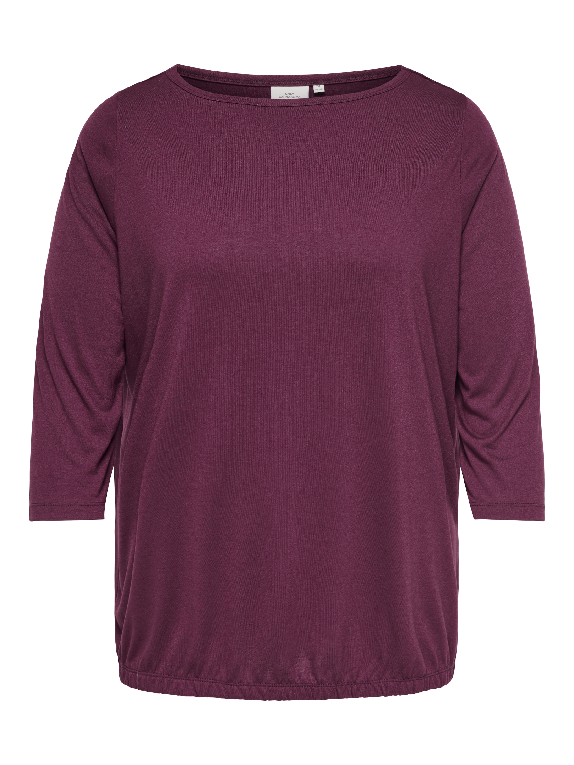 ONLY CARMAKOMA 3/4-Arm-Shirt »CARCARLINNE 3/4 BOATNECK TOP JRS« Materialmix, normal geschnitten