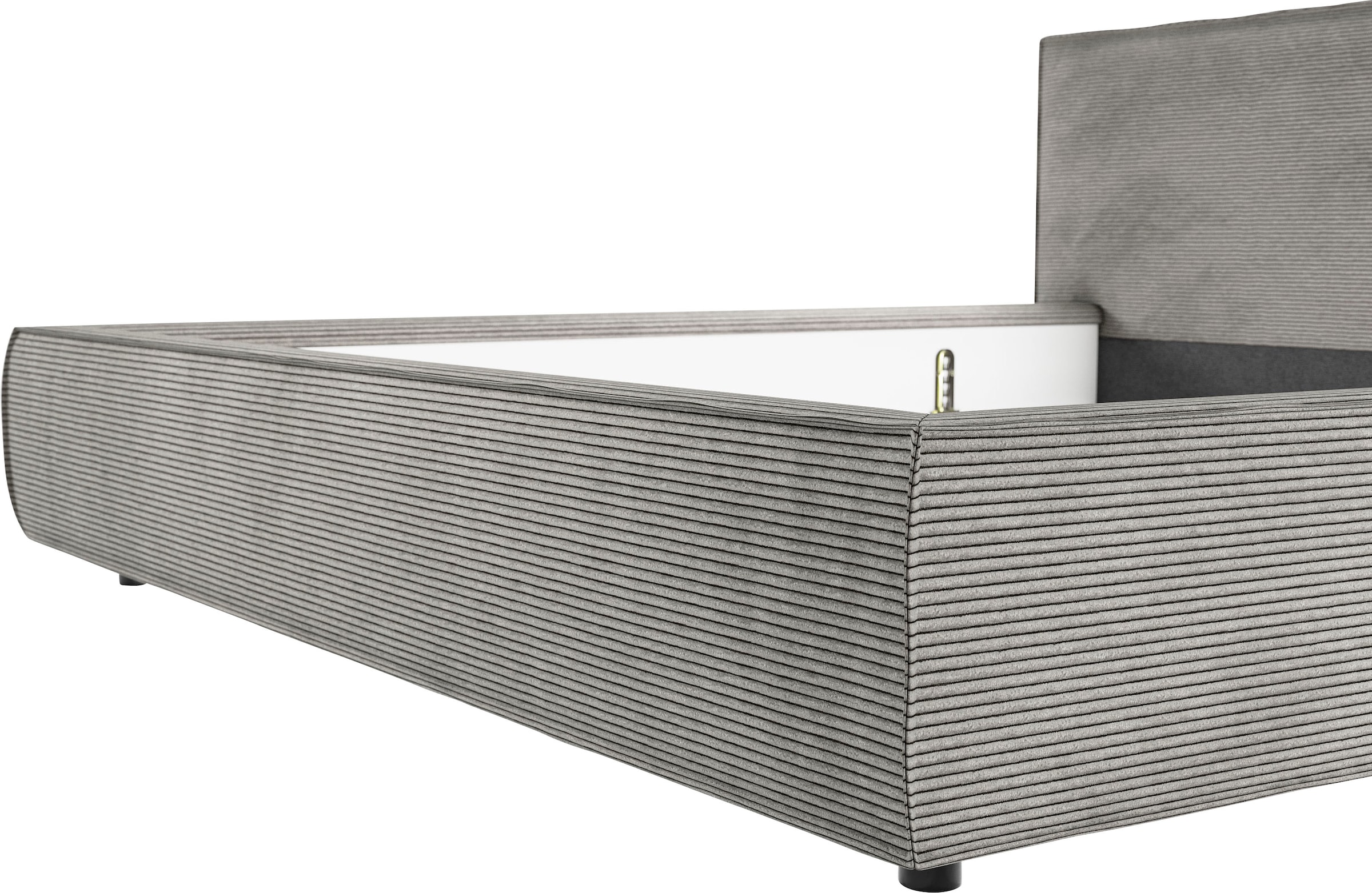 Home affaire Polsterbett »Adrina mit Biesenoptik, Feincord und Luxus-Microfaser« bis 280kg, auch in Überlänge 220 cm, 4 Breiten bis 200cm