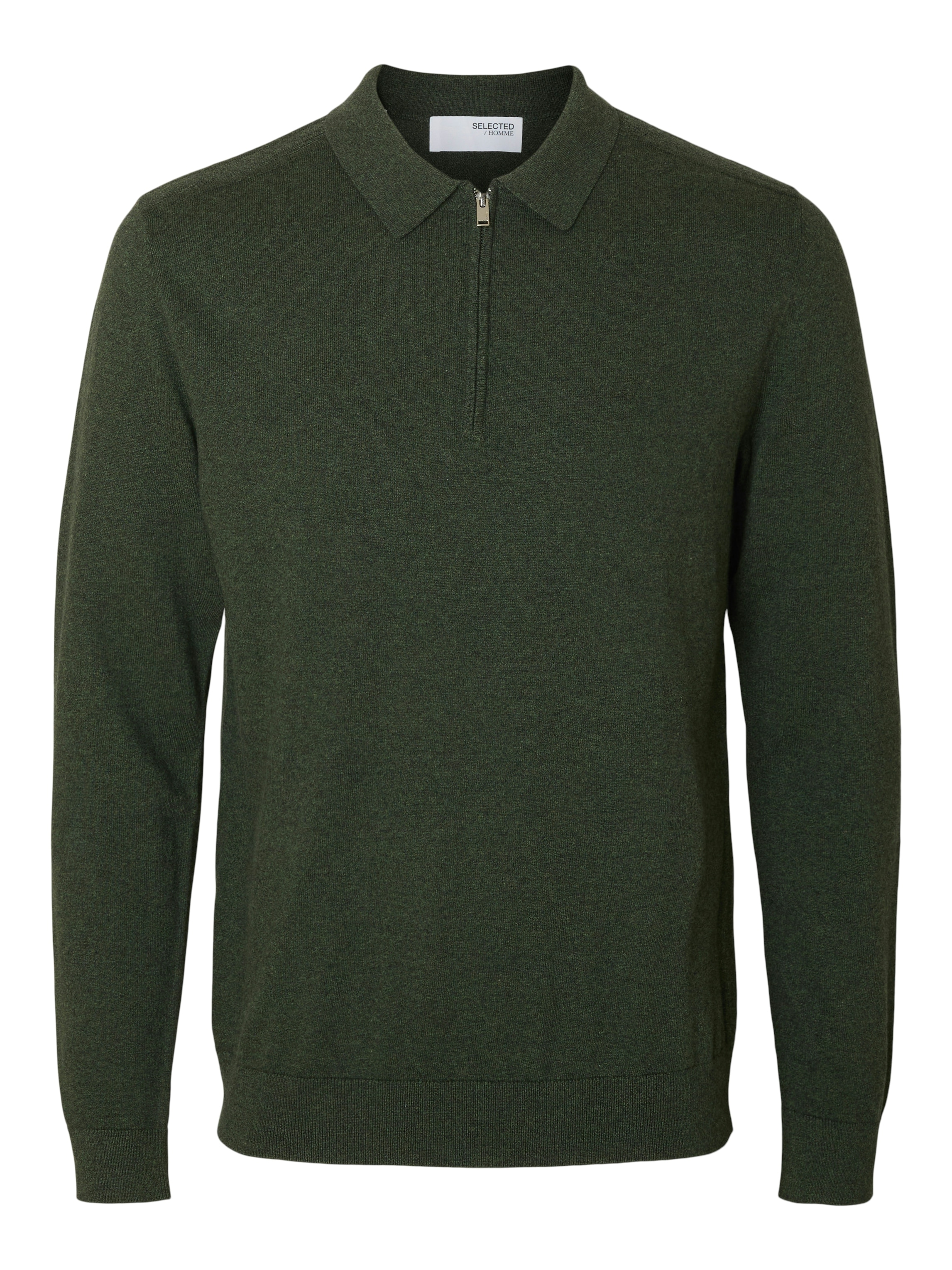 SELECTED Polokragenpullover »SLHBERG LS HALF ZIP POLO NOOS«