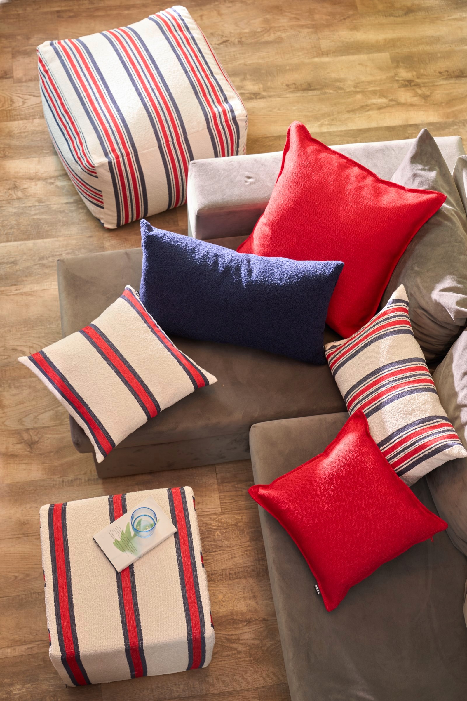 H.O.C.K. Dekokissen »Sera Uno« Sofakissen inkl. Füllung, 50x50cm, Dekokissen, gestreift