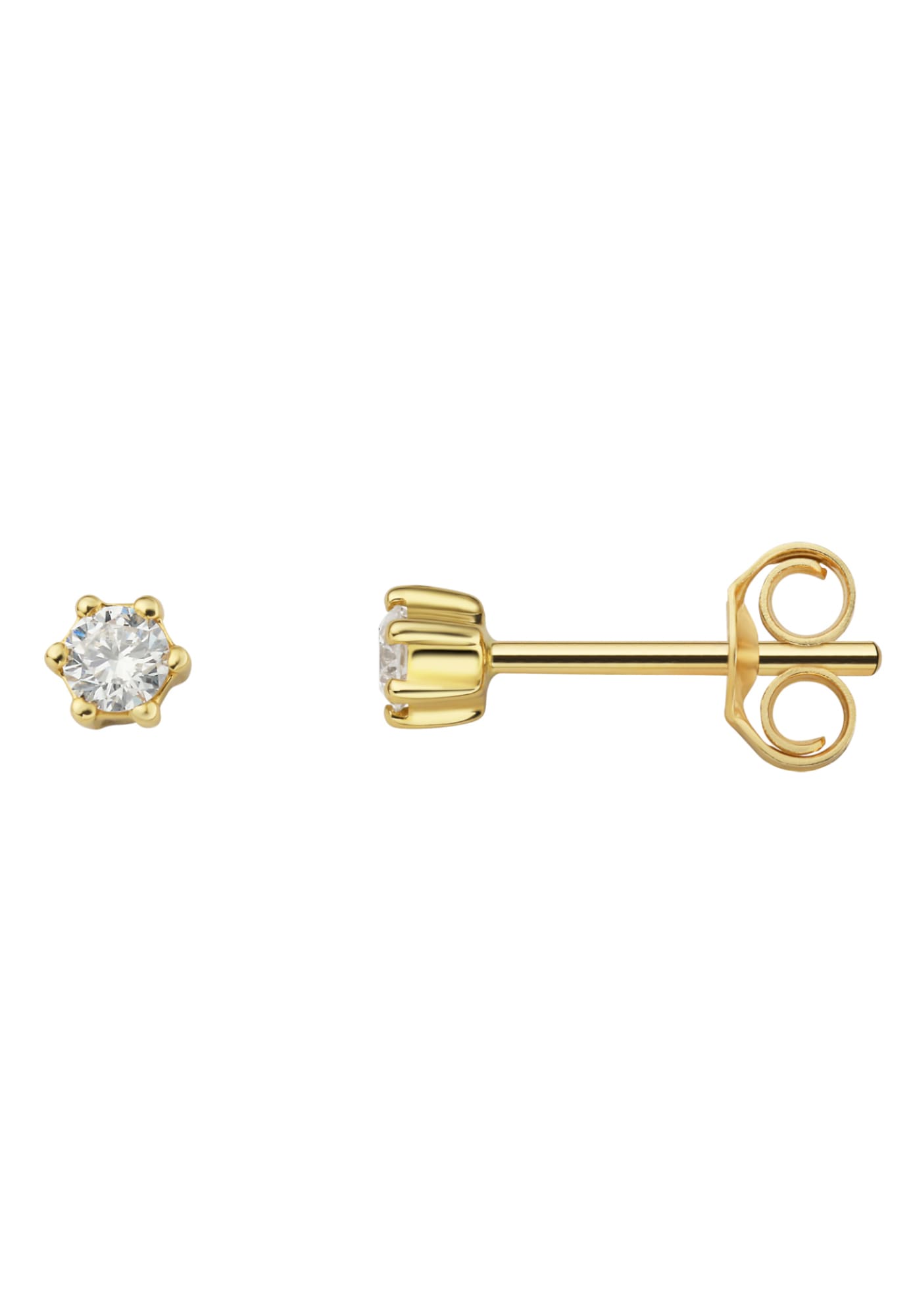 ONE ELEMENT Paar Ohrstecker »0.15 ct Diamant Brillant Ohrringe  Ohrstecker aus 585 Gelbgold«