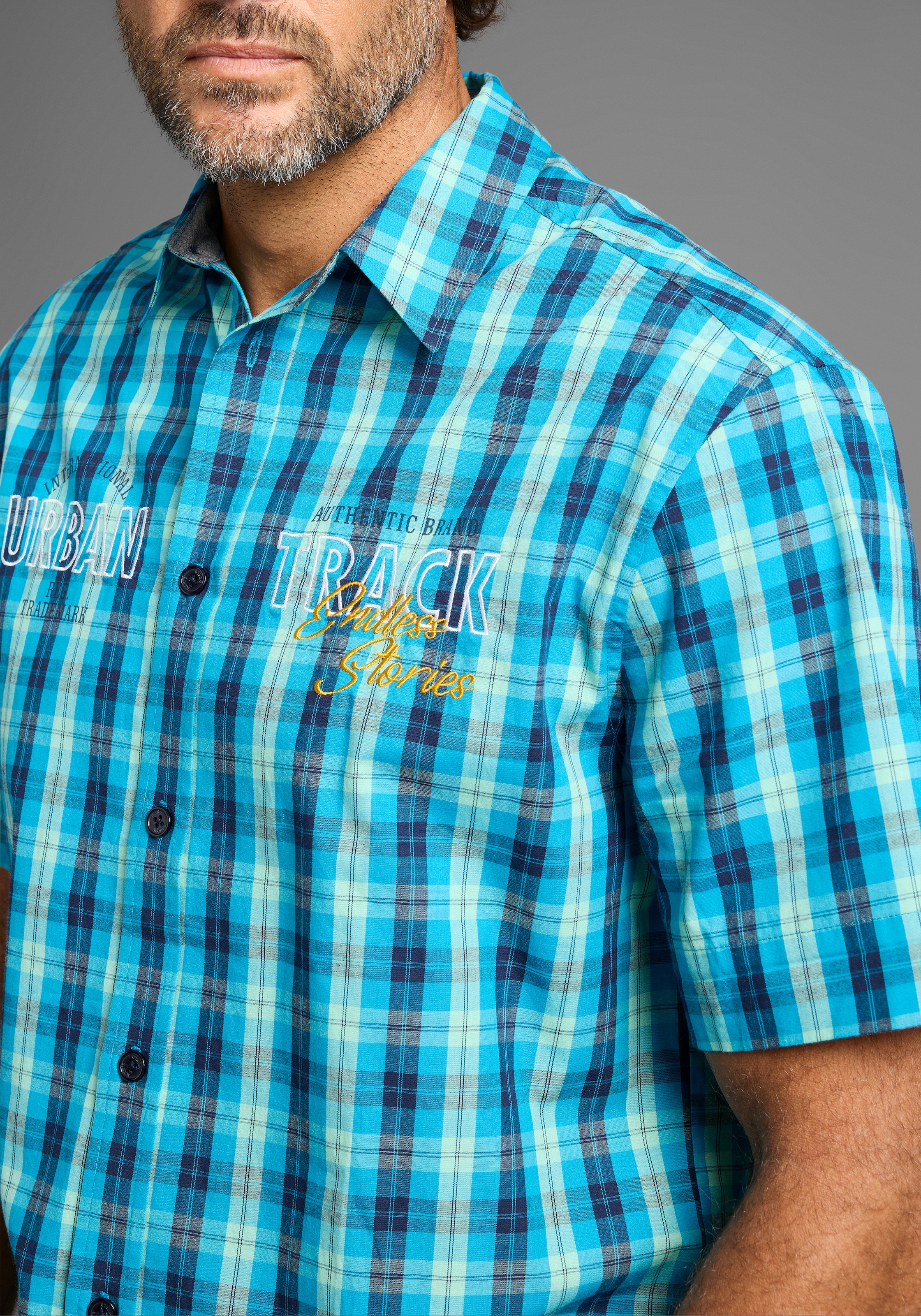 Man's World Kurzarmhemd Kurzarmhemd in bequemer Passform