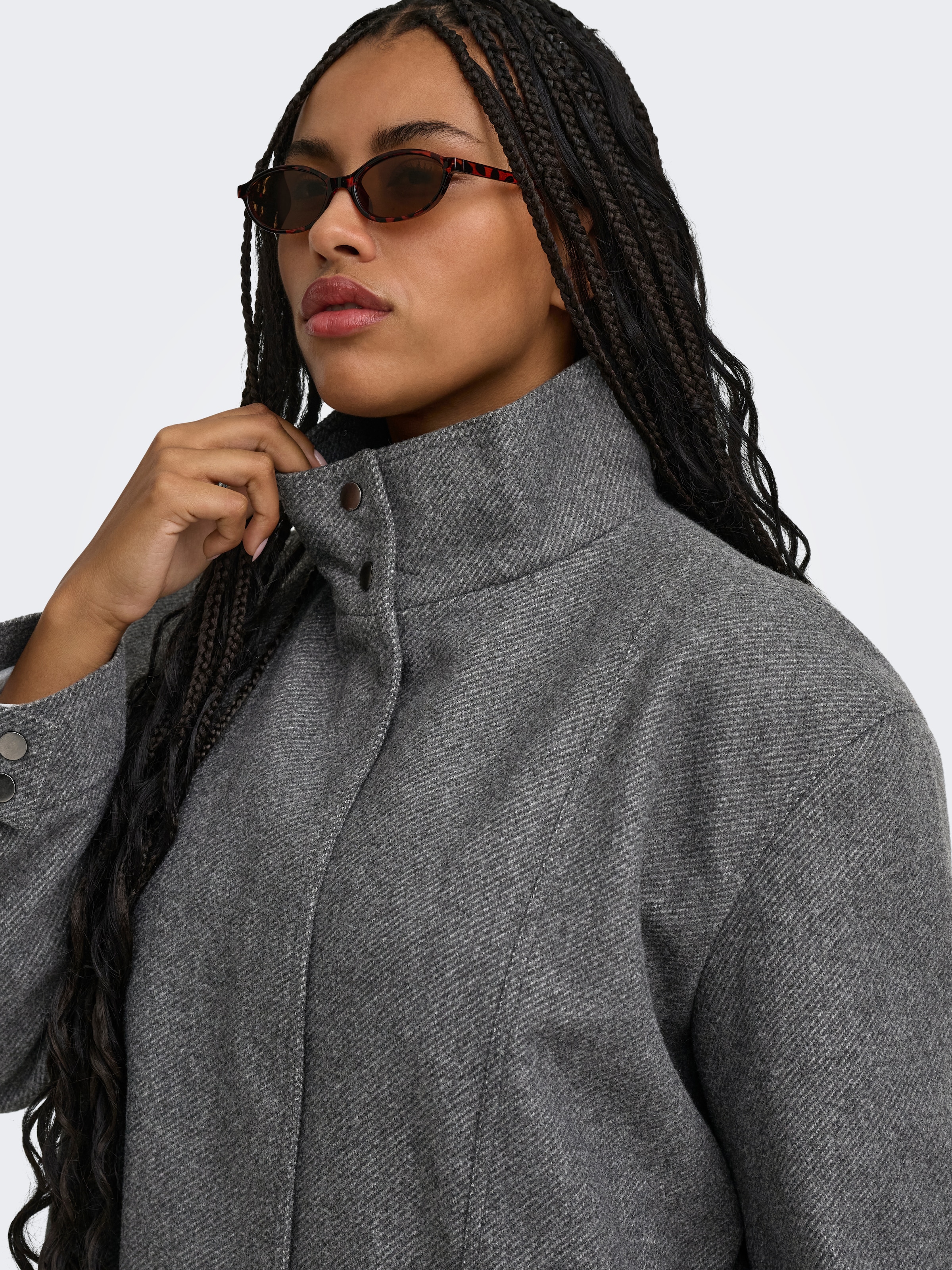 ONLY CARMAKOMA Bomberjacke »CARASTA HIGH COLLAR BOMBER JACKET OTW« Kunstfaser