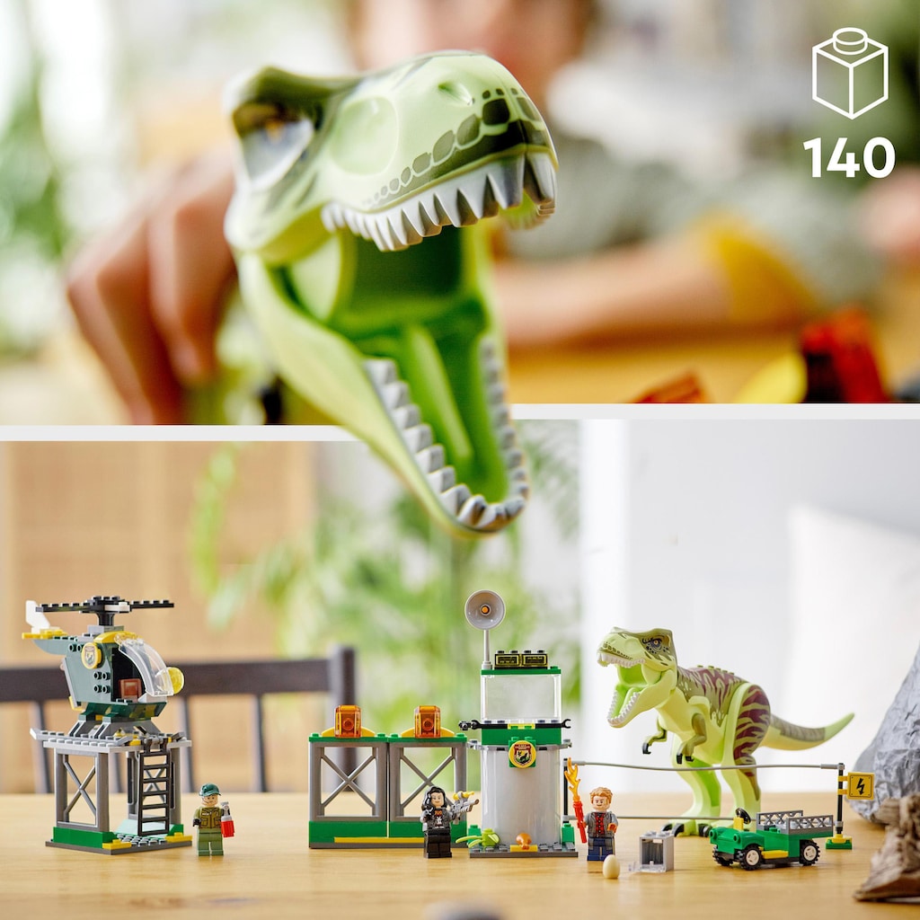 LEGO® Konstruktionsspielsteine »T. Rex Ausbruch (76944), LEGO® Jurassic World«, (140 St.), Made in Europe