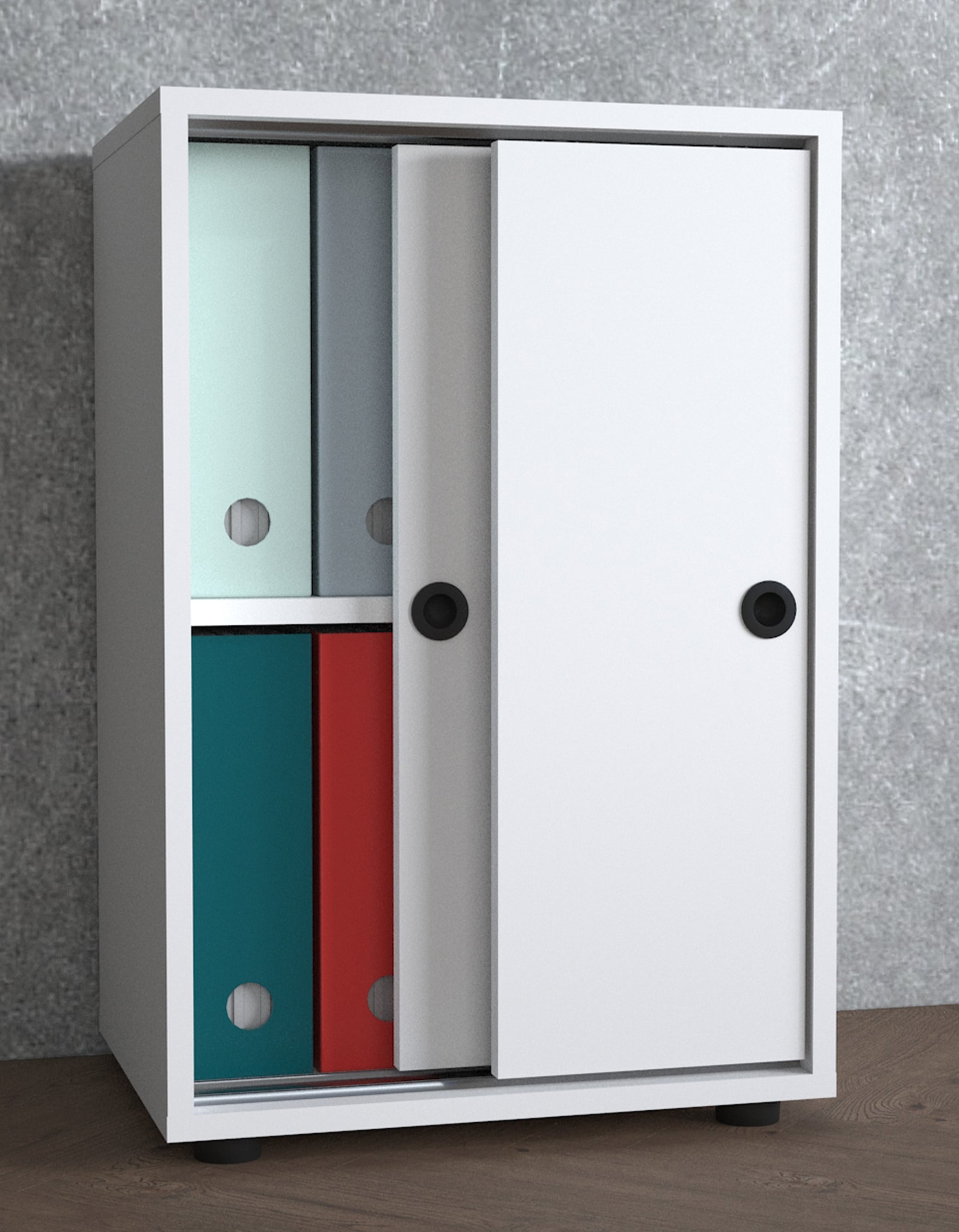 VCM Aktenschrank »Büroschrank Schiebetüren Aktenschrank Ulas 2fach« 1 Stk. tlg.