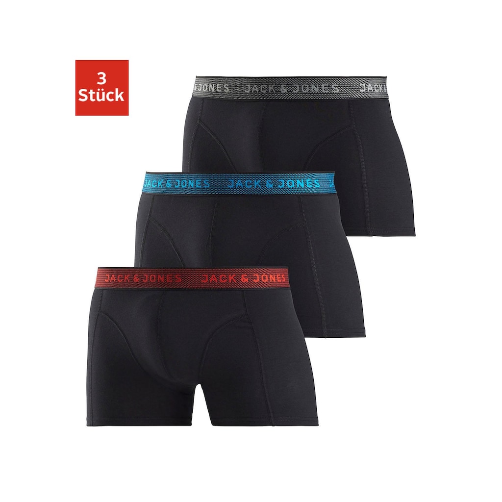 Jack & Jones Boxer »JAC Waistband Trunks«, (Packung, 3 St.)