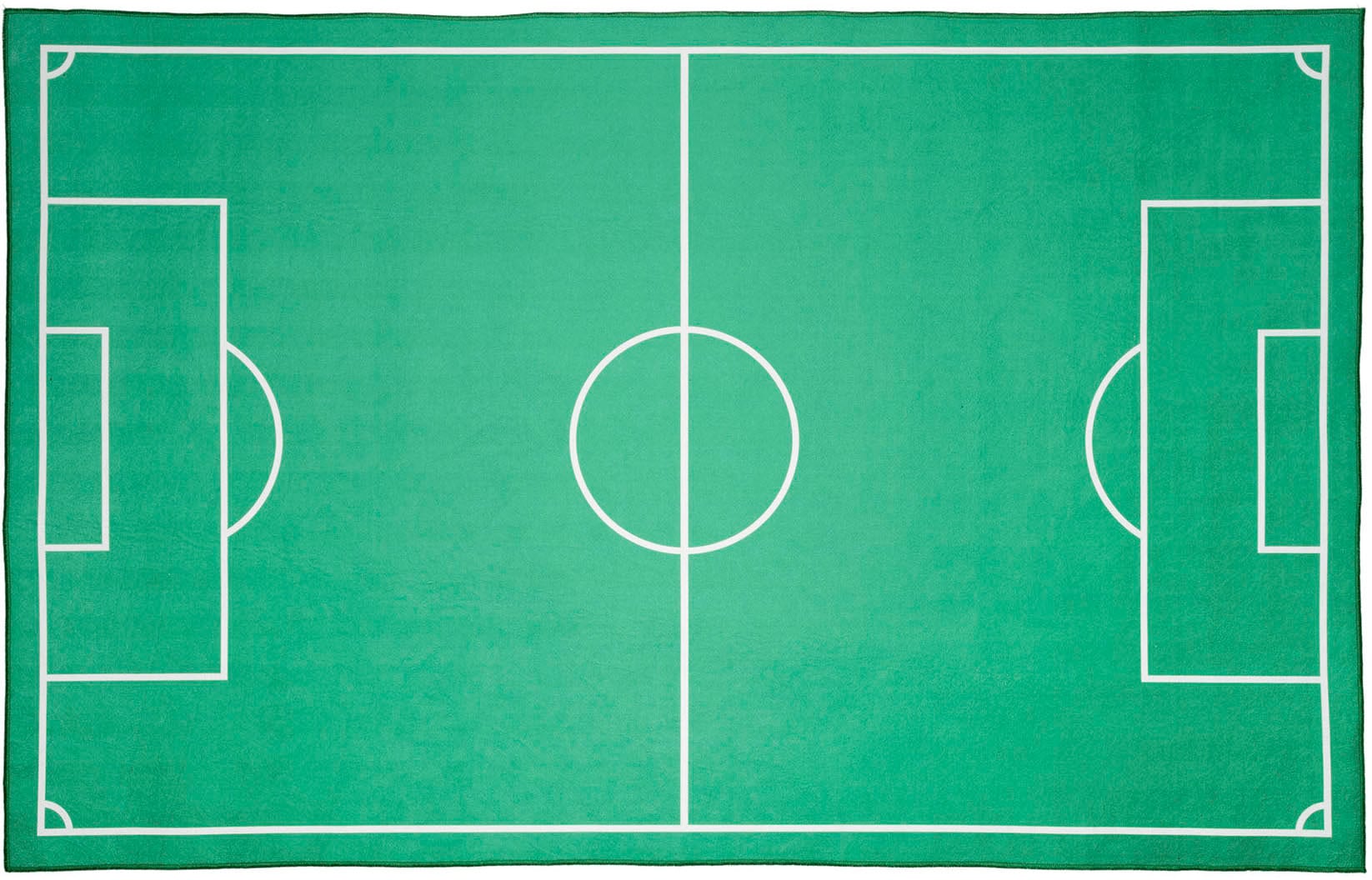 Böing Carpet Kinderteppich online Spiel-Teppich, bedruckt, Kinderzimmer rechteckig, kaufen waschbar, »Fußballfeld«