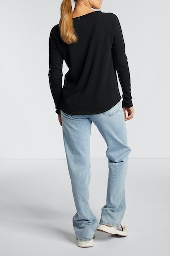 RICHROYAL Langarmshirt »2409 O HJ LS«, mit offener Ausschnittkante und Saum