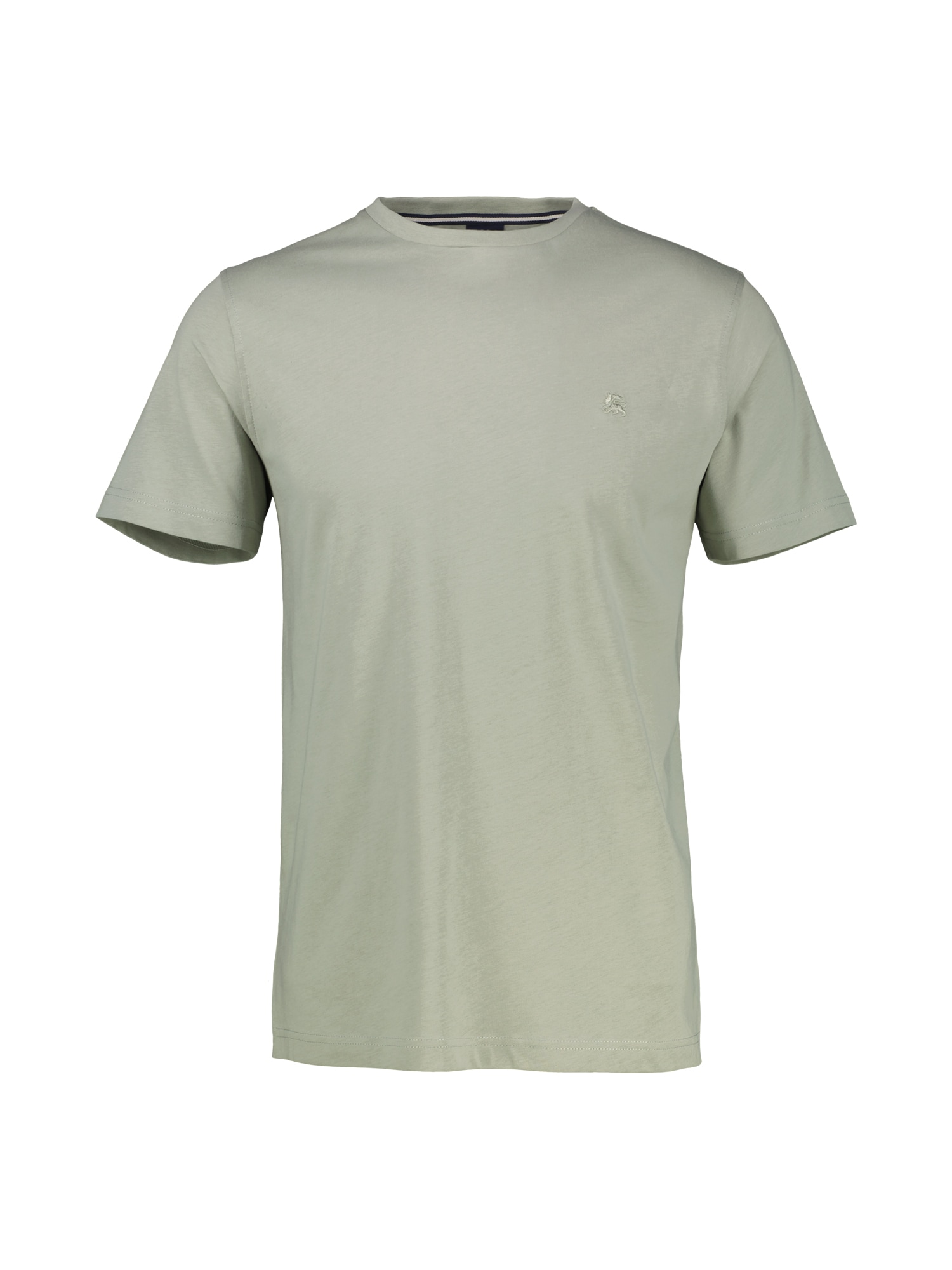 LERROS T-Shirt »LERROS Basic T-Shirt mit Logostitch, unifarben«