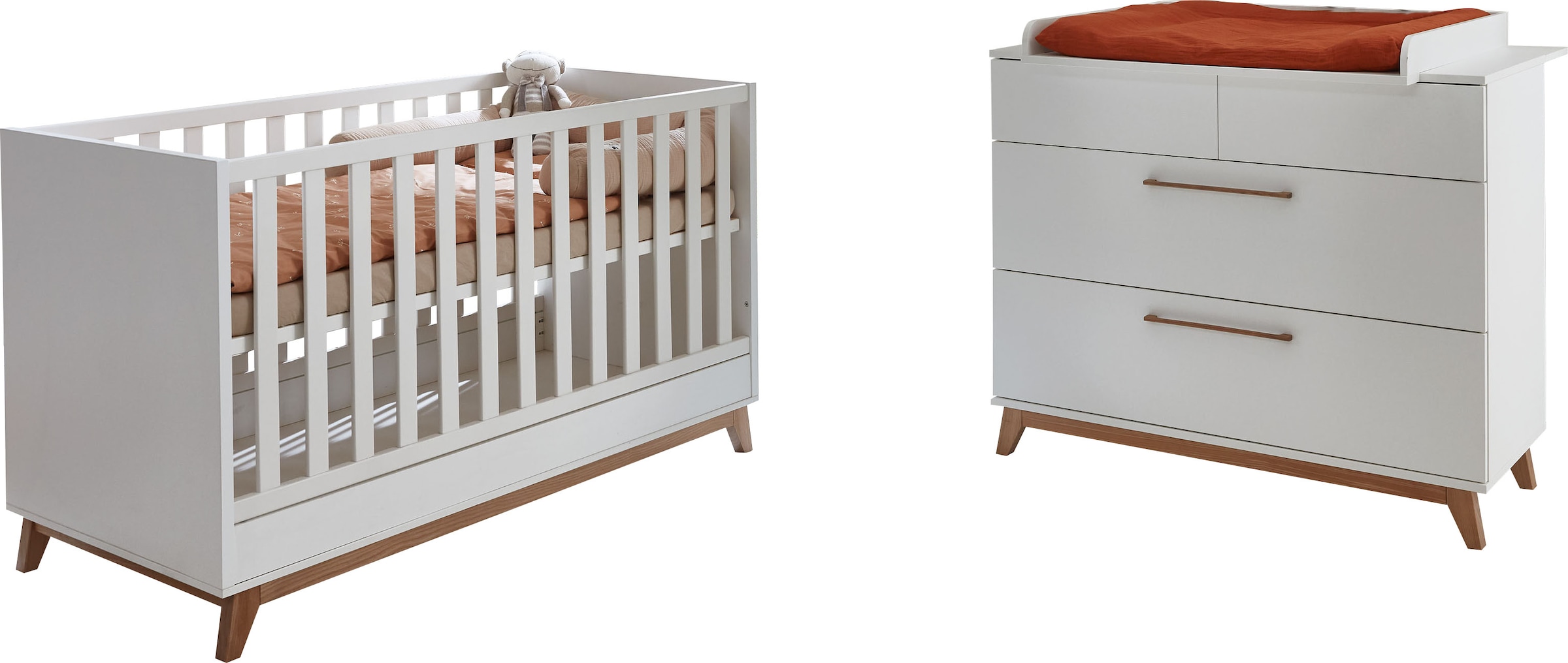 arthur berndt Babymöbel-Set »Babyzimmer Set »Lina« 2-teilig«, (Spar-Set, 2 tlg., Babymöbel-Set...