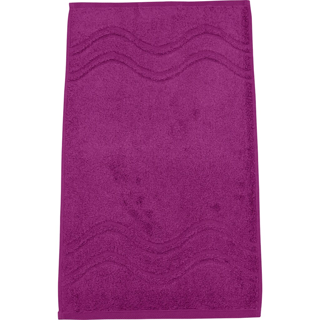 ROSS Gästehandtuch »Cashmere feeling«, (6 St.), mit Wellen-Bordüre