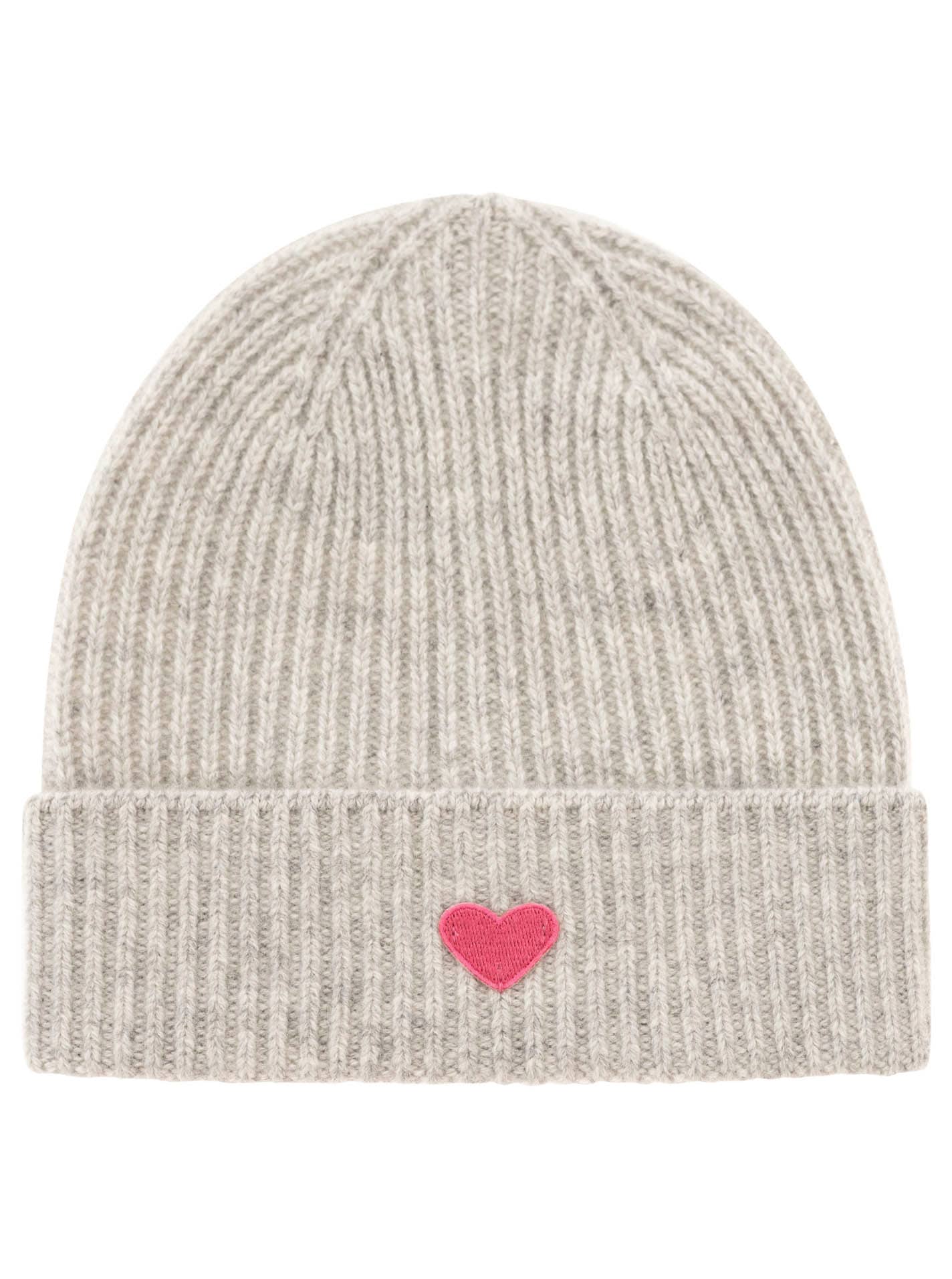 Zwillingsherz Beanie »"Heart-Patch"« Kids-Kaschmir Mütze mit Herzpatch