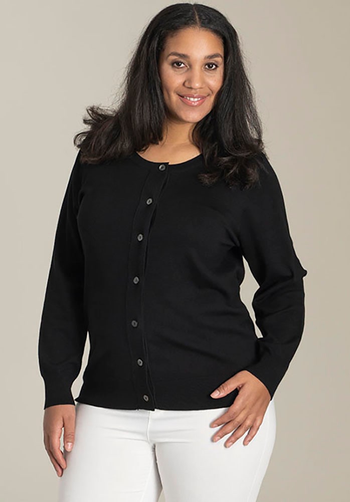 SANDGAARD Strickjacke mit Knopfleiste und in kurzer Form