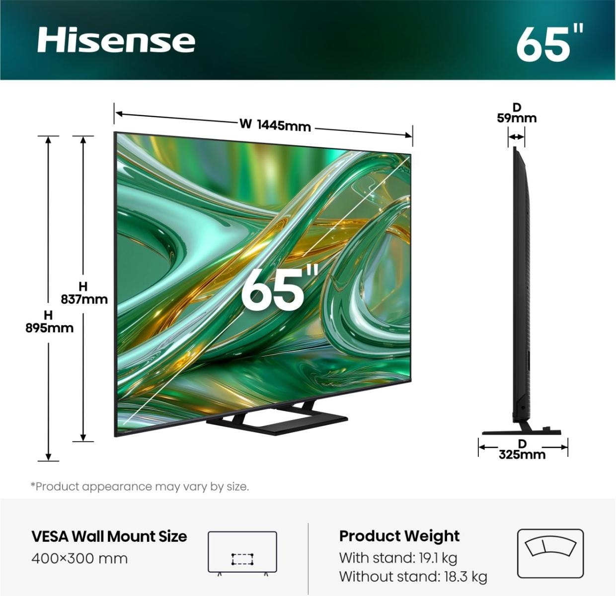 Hisense Mini-LED-Fernseher »65E8S« 164 cm/65 ″ Smart-TV