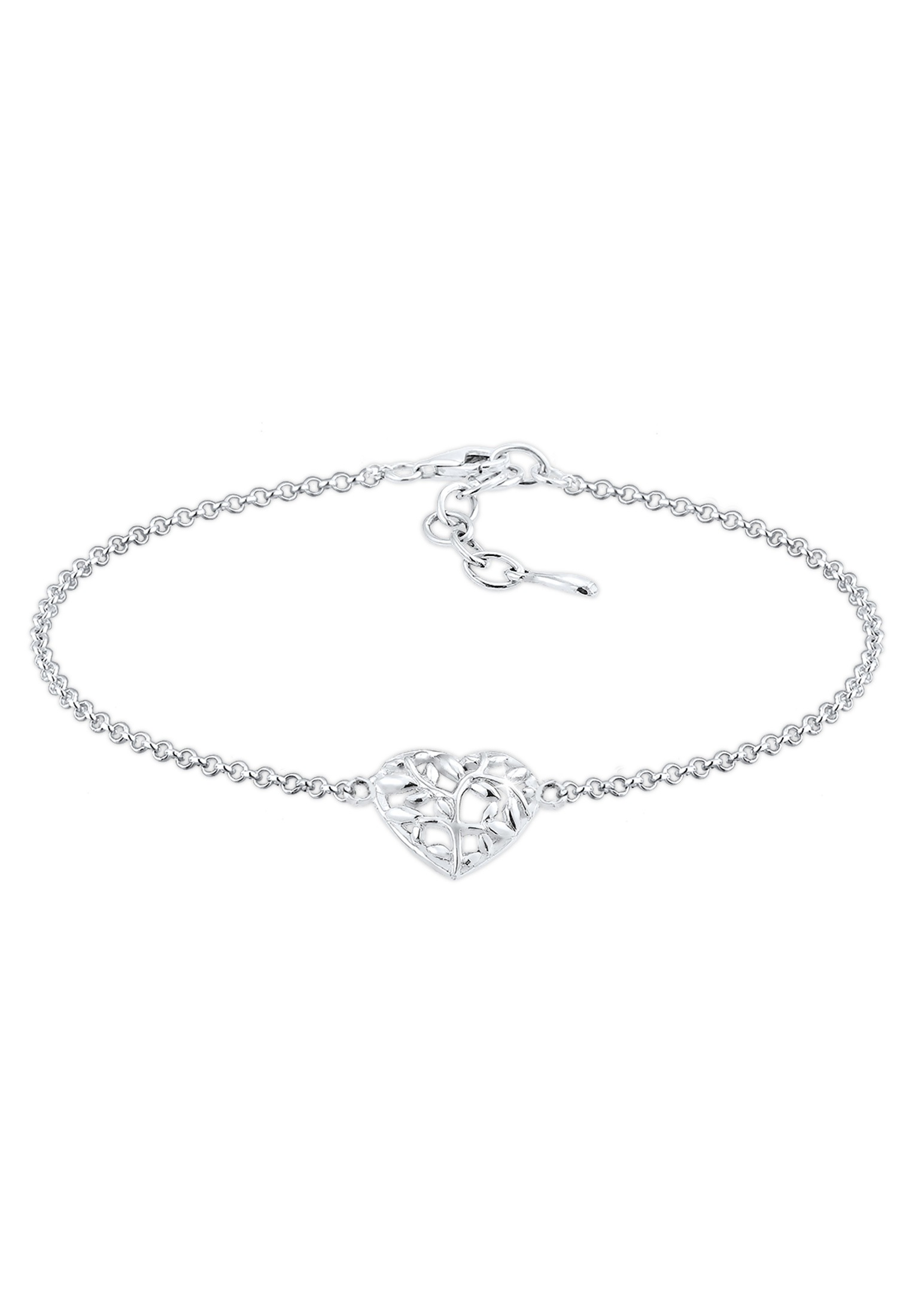 Elli Armkette »Armband Lebensbaum Herz Blatt 925 Sterling Silber«