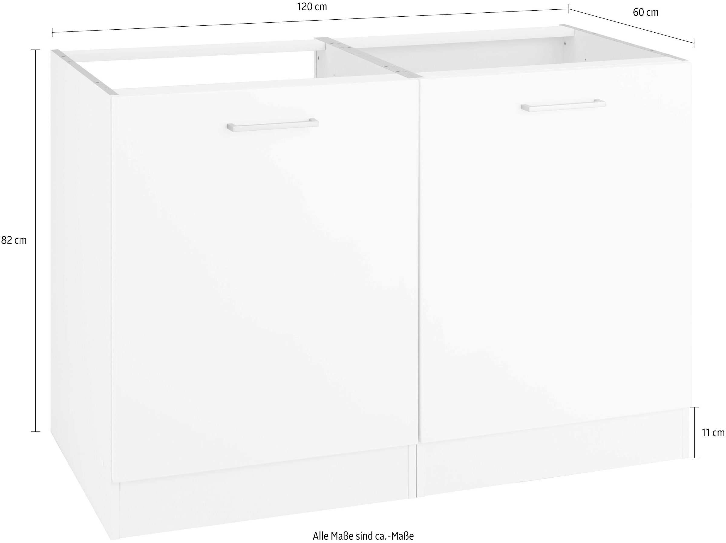 KOCHSTATION Spülenschrank »KS-Visby«, Breite 120 cm