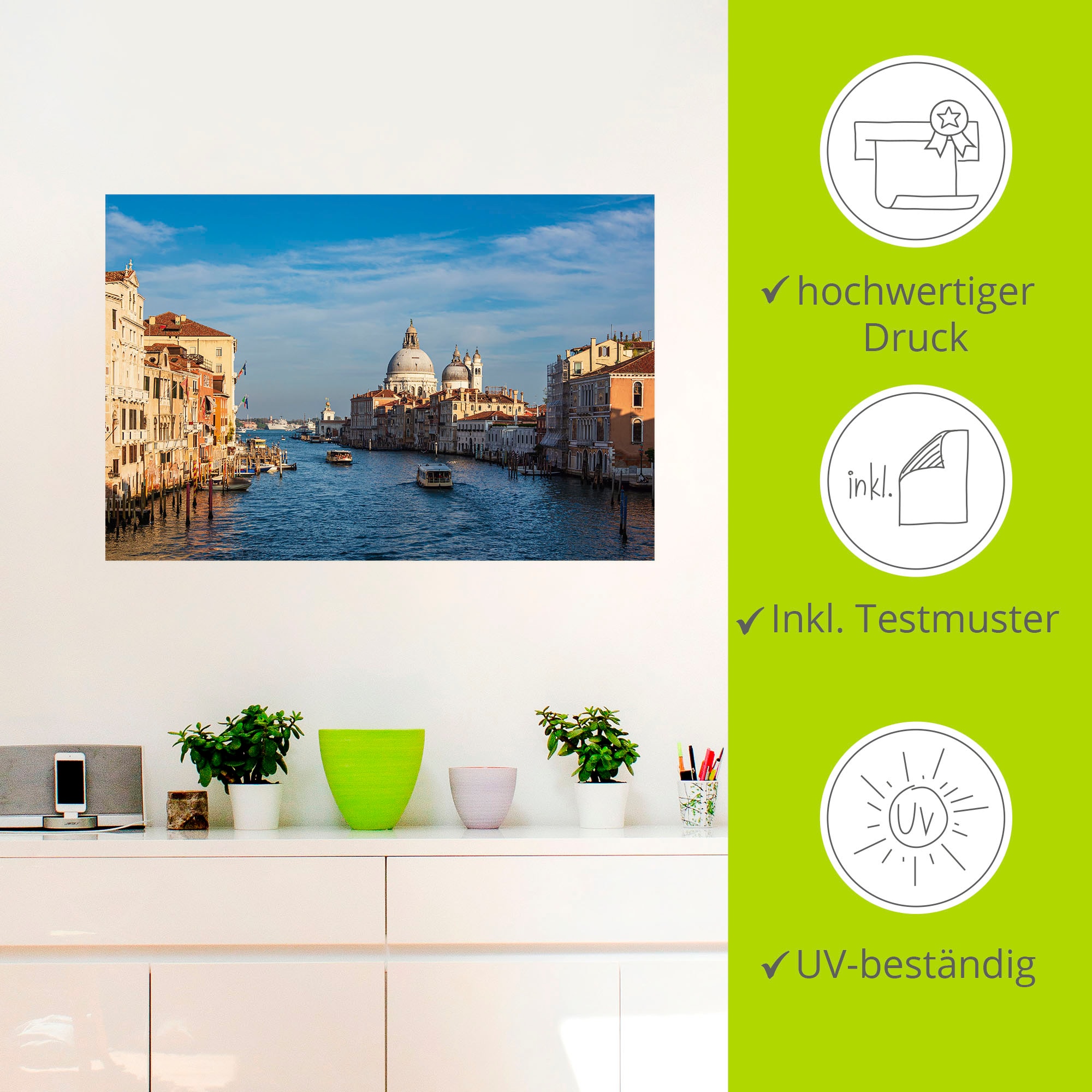 Artland Wandbild »Kirche Santa Maria della Salute Venedig«, Venedig, (1 St.), als Poster, Wandaufkleber in verschied. Größen