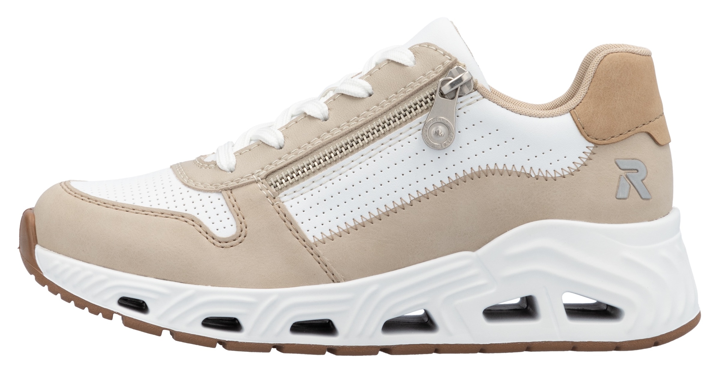 RIEKER Sport Keilsneaker  Schnürschuh, Halbschuh, Freizeitsneaker mit Reißverschluss