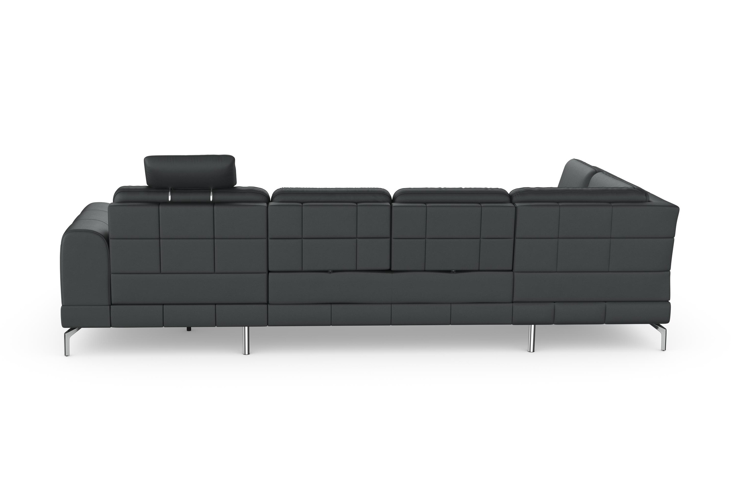 sit&more Wohnlandschaft »Bendigo U-Form«, inklusive Sitztiefenverstellung, Bodenfreiheit 15 cm, in 2 Fußfarben