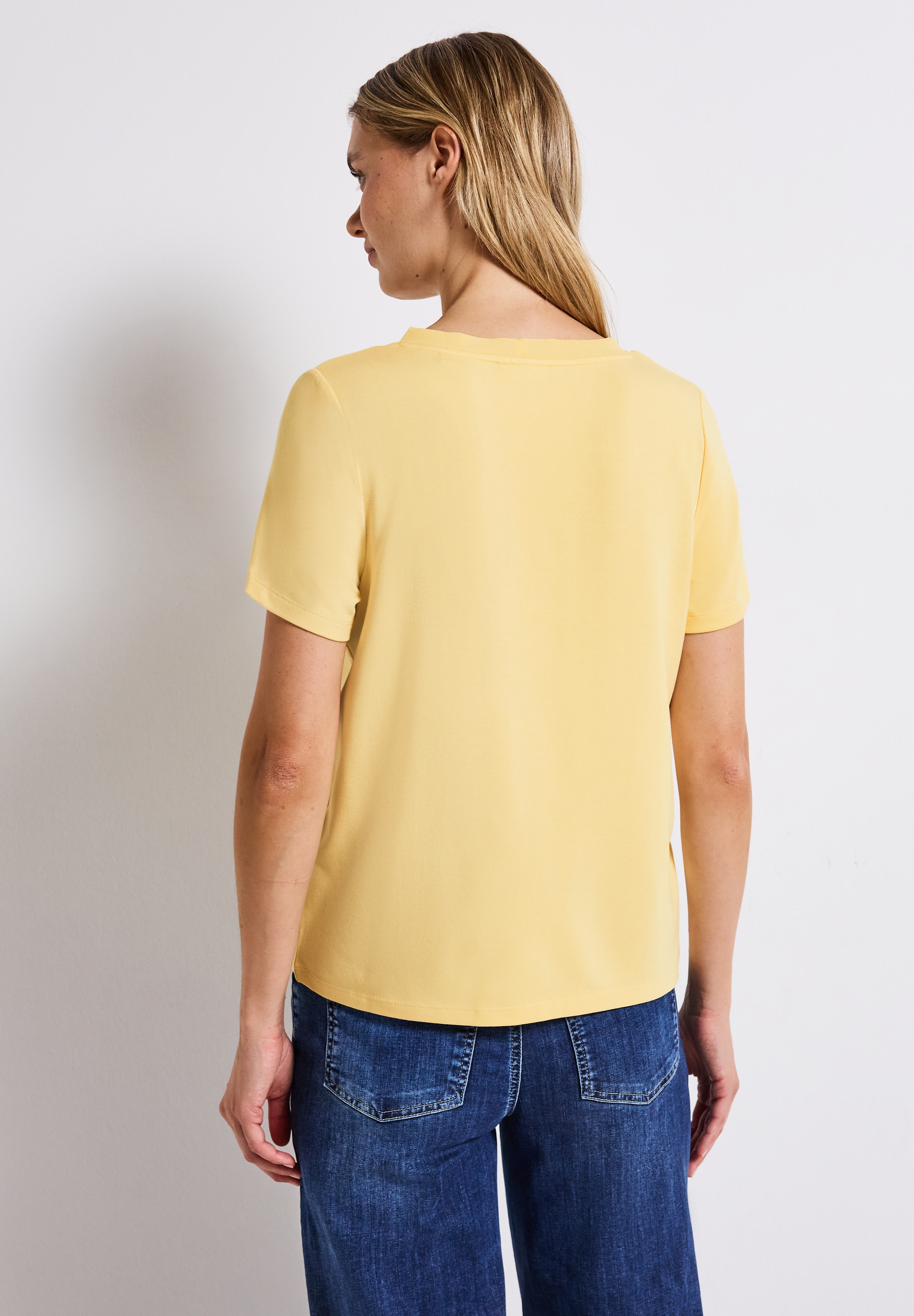 STREET ONE V-Shirt, aus Viskose-Stretch