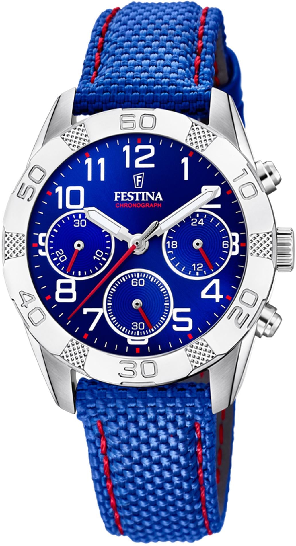 Festina Chronograph »Junior Collection, F20346/2«, Armbanduhr, Quarzuhr, Kinderuhr, Stoppfunktion, ideal als Geschenk