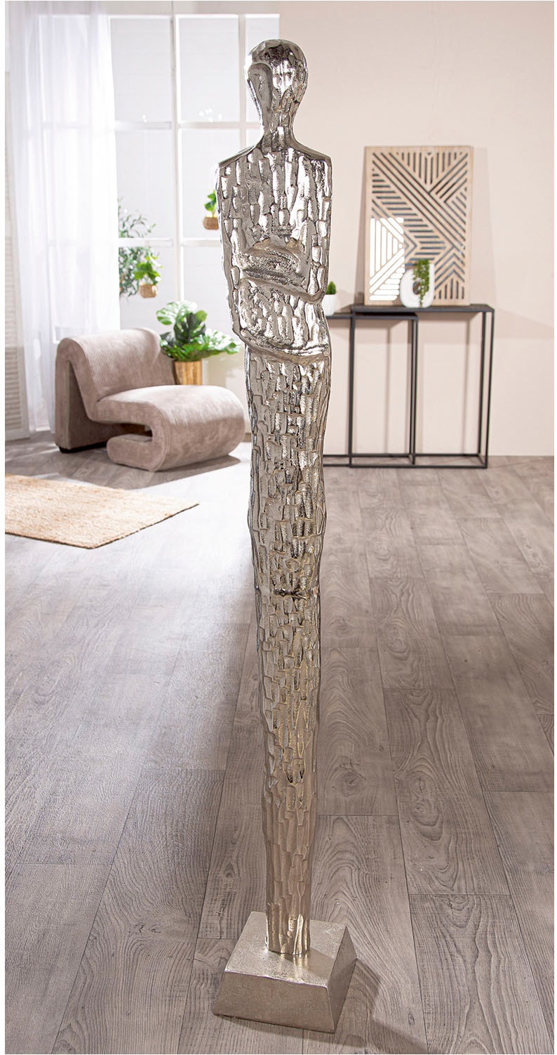 GILDE Dekofigur »Skulptur Frau Salvina silberfarben H. 156 cm«