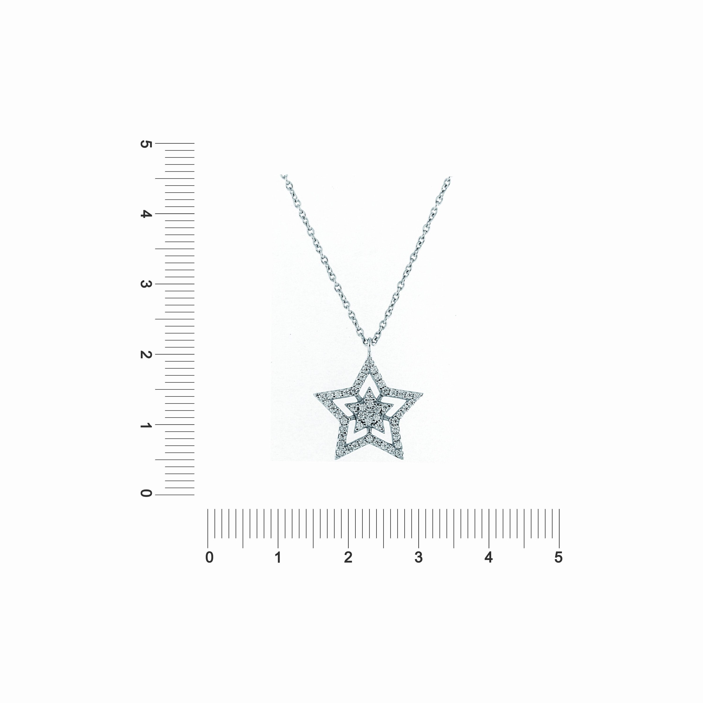 Smart Jewel | mit Anhänger Steinen, Kette 925« Silber UNIVERSAL »Collier mit Stern bestellen Zirkonia