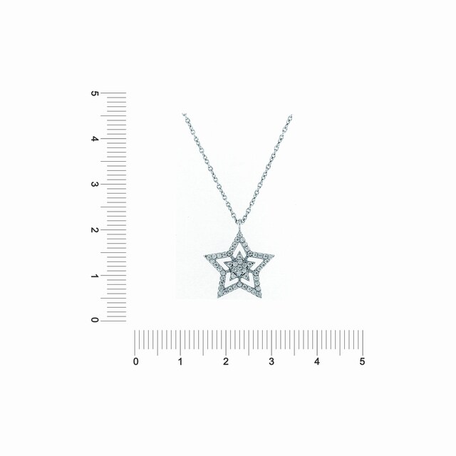 Smart Jewel Kette mit Anhänger »Collier Stern mit Zirkonia Steinen, Silber  925« bestellen | UNIVERSAL