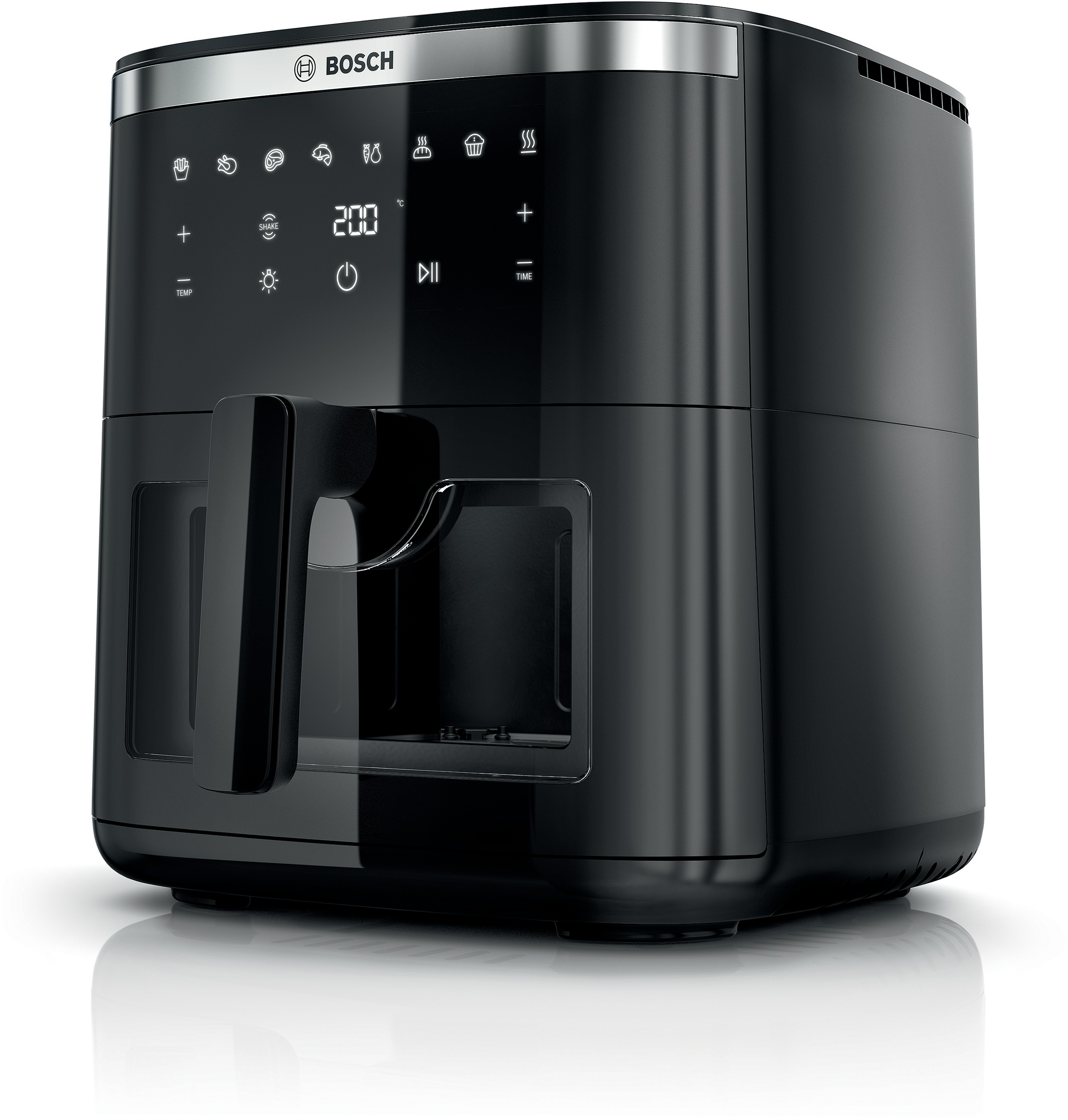BOSCH Heißluftfritteuse "XXL Air Fryer Serie 6, MAF671C0, 7,1 l, Fenster, 7 Programme" 1800 W Innenlicht, Schüttelalarm, Korb spülm.geeignet