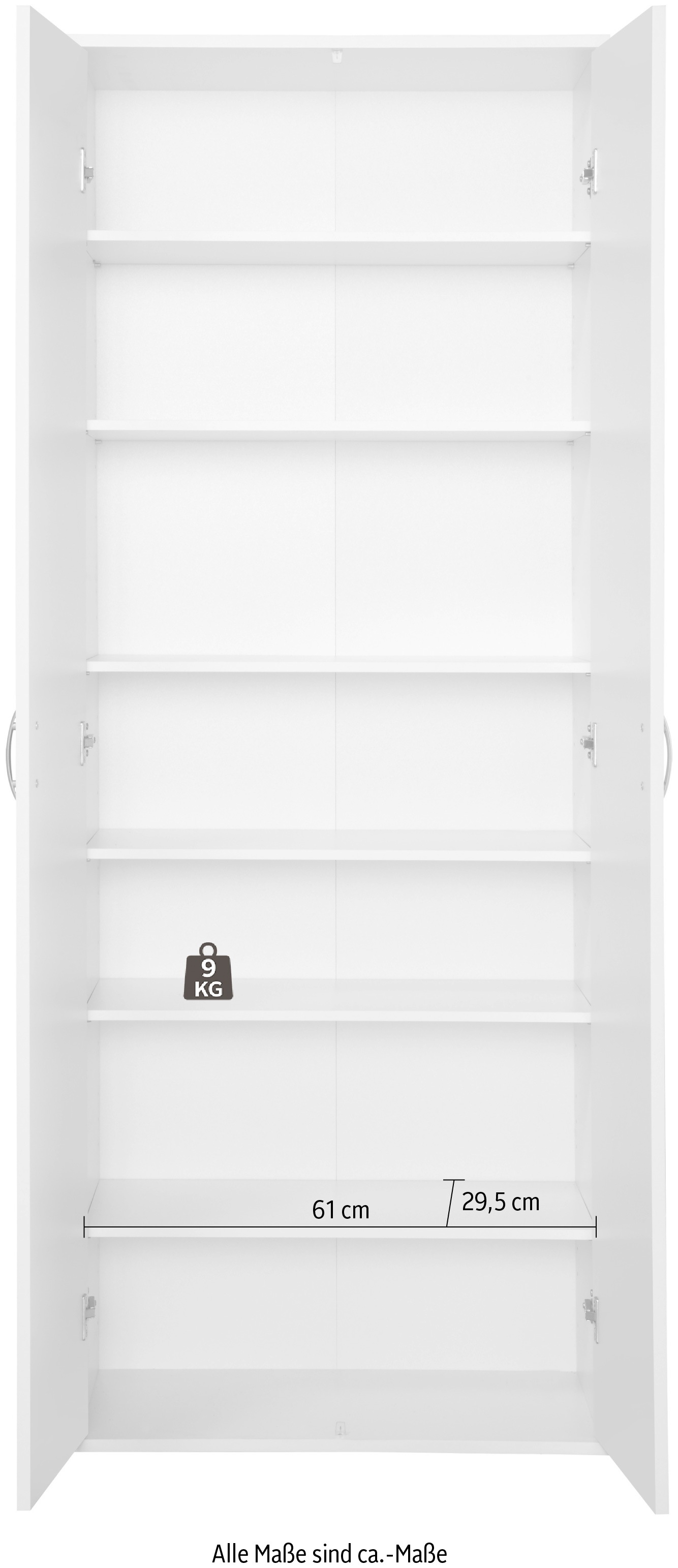 Procontour Mehrzweckschrank »Schrank Clara TOPSELLER!«, (OTTOs Choice), Höhe 167cm, mit variabel verstellbaren Einlegeböden