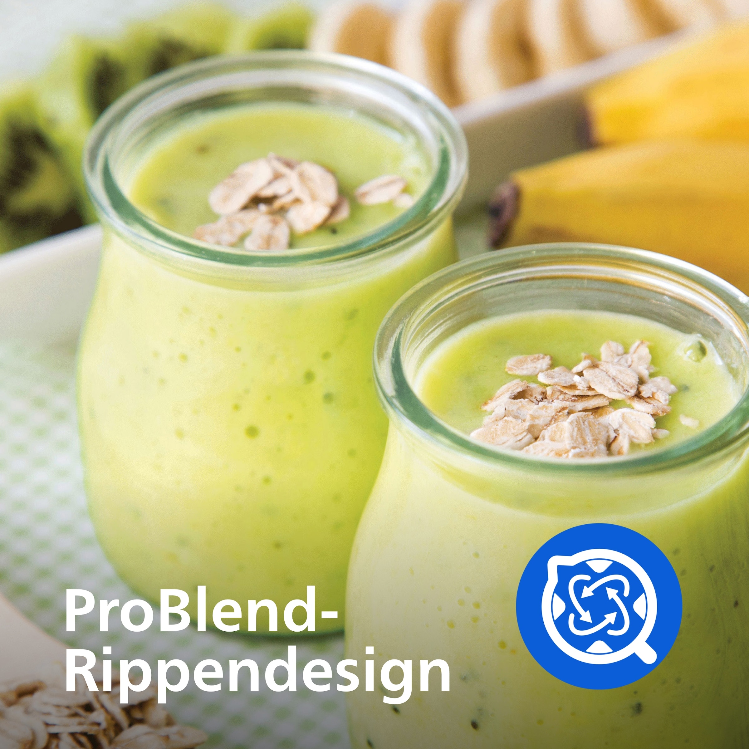 Philips Standmixer »HR2760/01 mit ProBlend-Technologie« 350 W Blend & Go-Trinkbecher, 2 Geschwindigkeitsstufen, Weiß