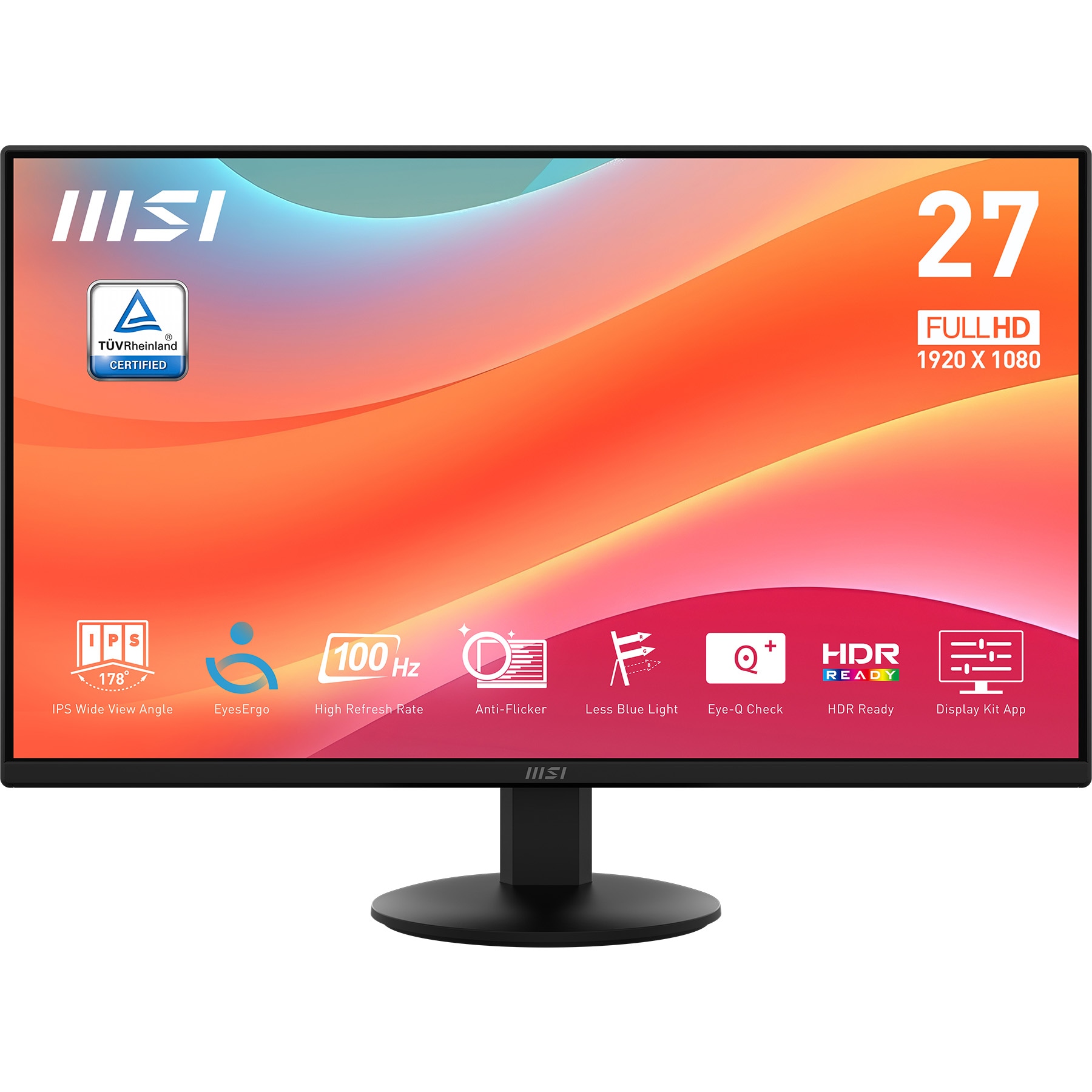 GAMEMAX Gaming-PC-Komplettsystem »MegaDeal Infinity Mini BK 2834 Ryzen 5 7500F 16GB 1TB SSD RTX 5060Ti« 27 ″ AMD Ryzen 5 GeForce RTX™ 5060 Ti 16 GB RAM 1.000 GB SSD Windows 11, DDR5 RAM + MSI PRO MP272L LCD-Monitor, 68,6cm (27")