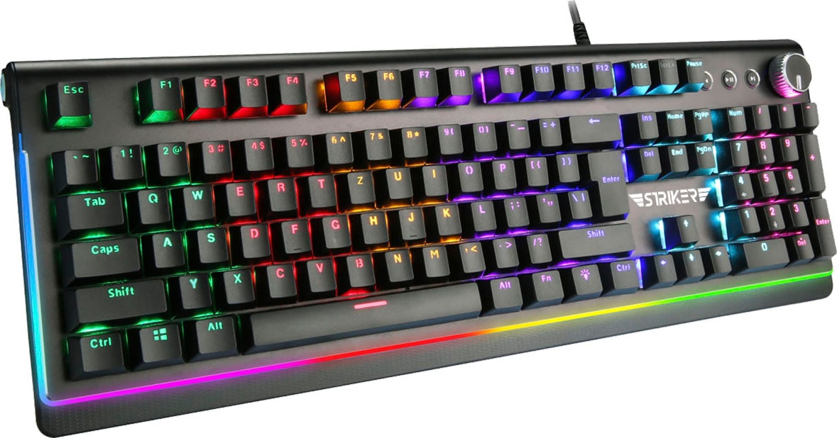 Hyrican Gaming-Tastatur »Striker ST-MK91«, (Multimedia-Tasten-Lautstärkeregler-Funktionstasten-Fn-Tasten)
