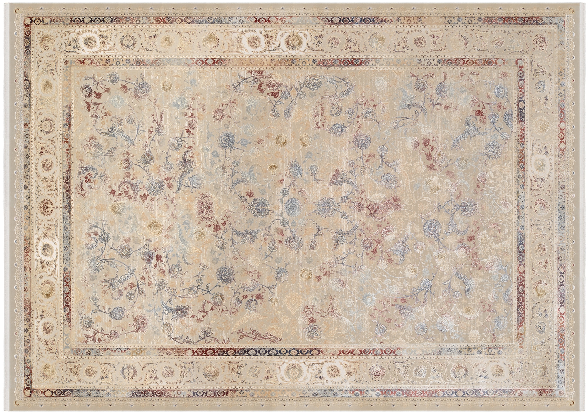 OCI DIE TEPPICHMARKE Teppich »MYSTIC LIMITED«, rechteckig, 7 mm Höhe, florale Muster in 3D-Optik, maschinell gewebt, Viskose